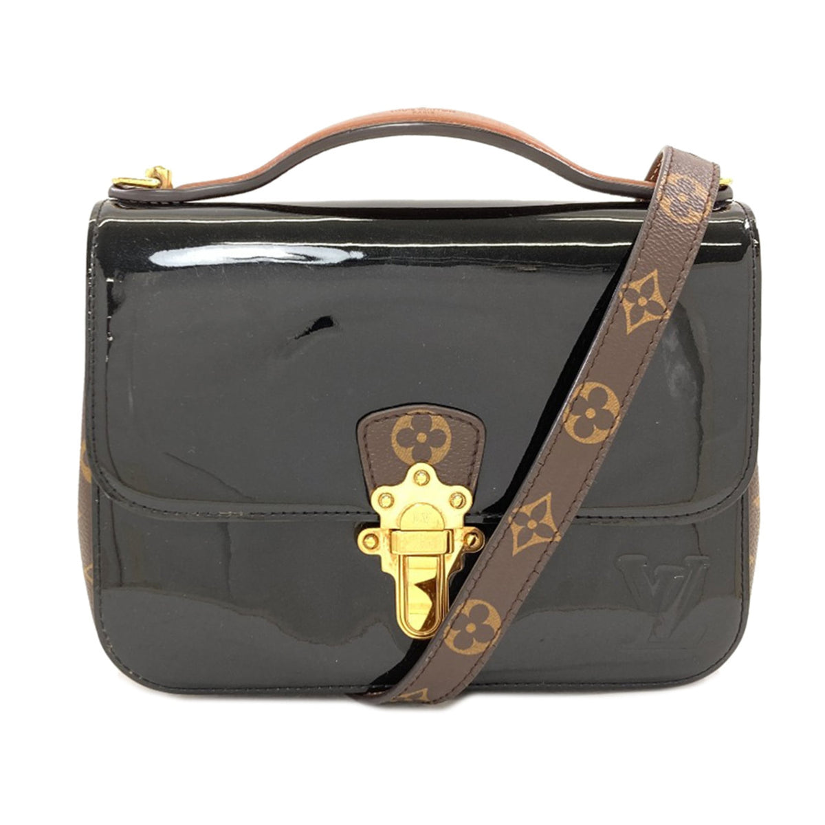 Louis Vuitton Black Cherry Vernis Handbag (Pre-Owned)