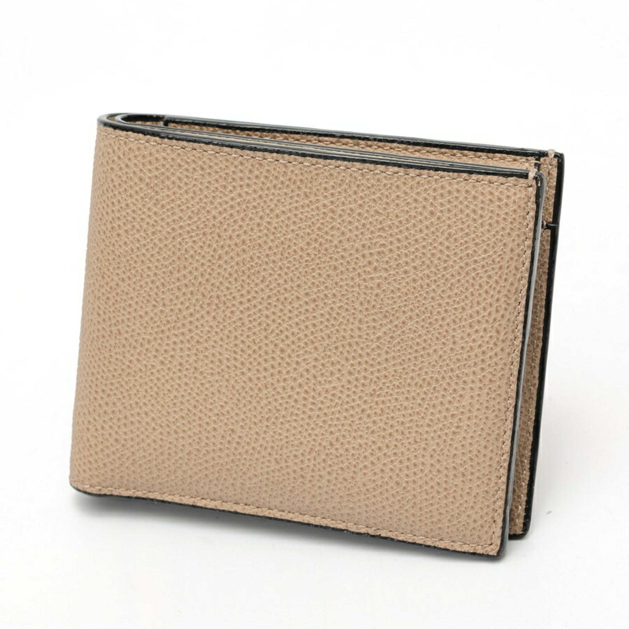 Valextra Grayish Leather Wallet (Bi-Fold) (Pre-Owned)