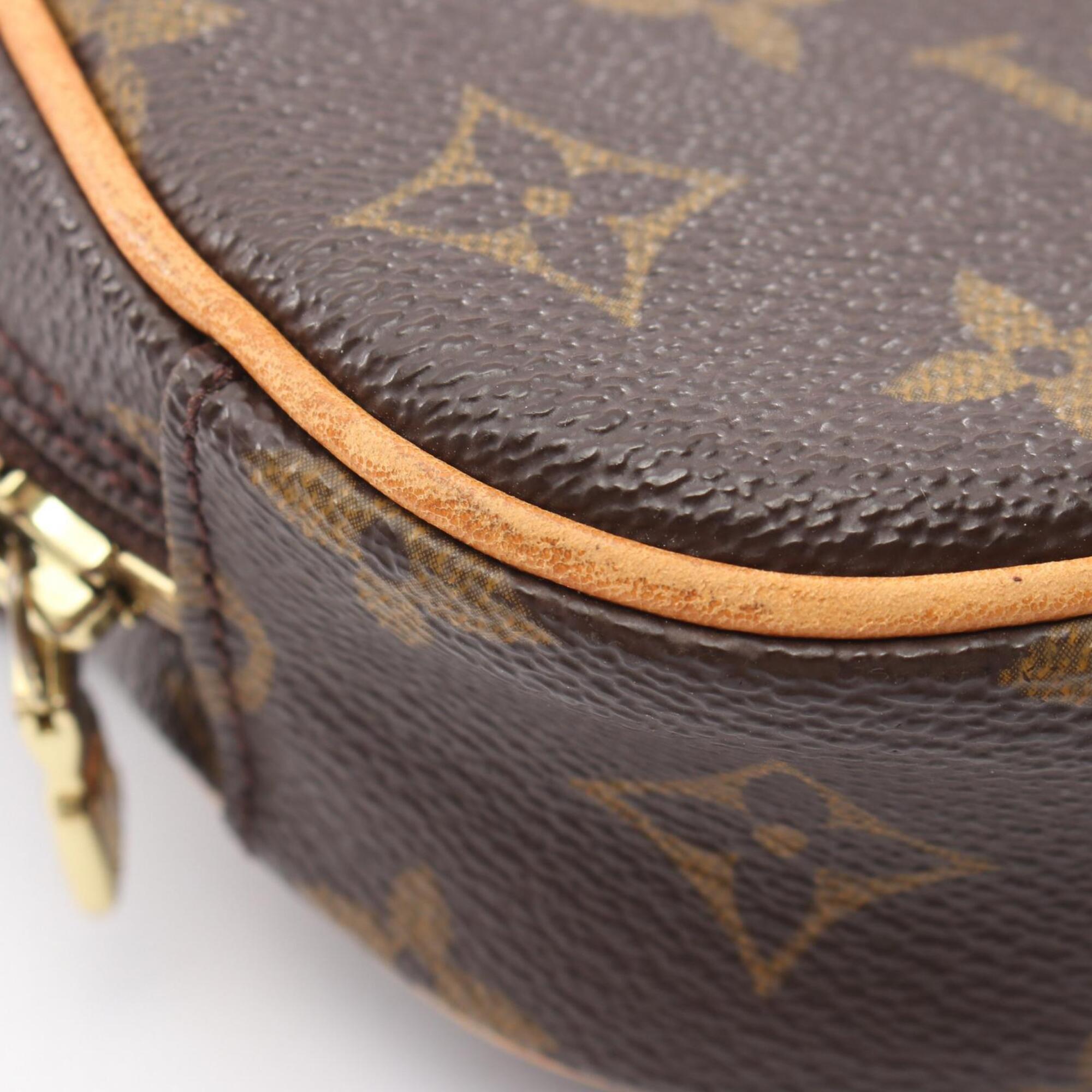 Louis Vuitton Brown Coated Canvas Leather Fanny Pack Handbag (Pre-Owned)