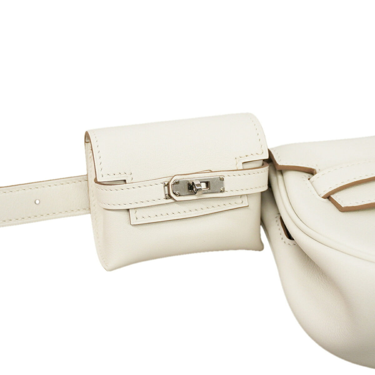 Hermes White Swift Leather Fanny Pack (Pre-Owned)