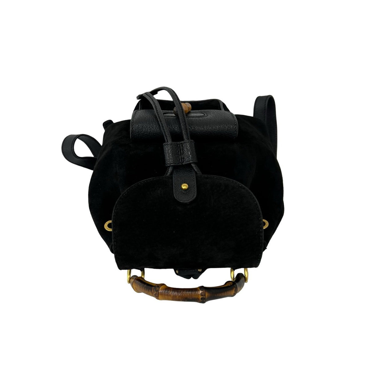 Gucci Black Suede Leather Backpack (Pre-Owned)