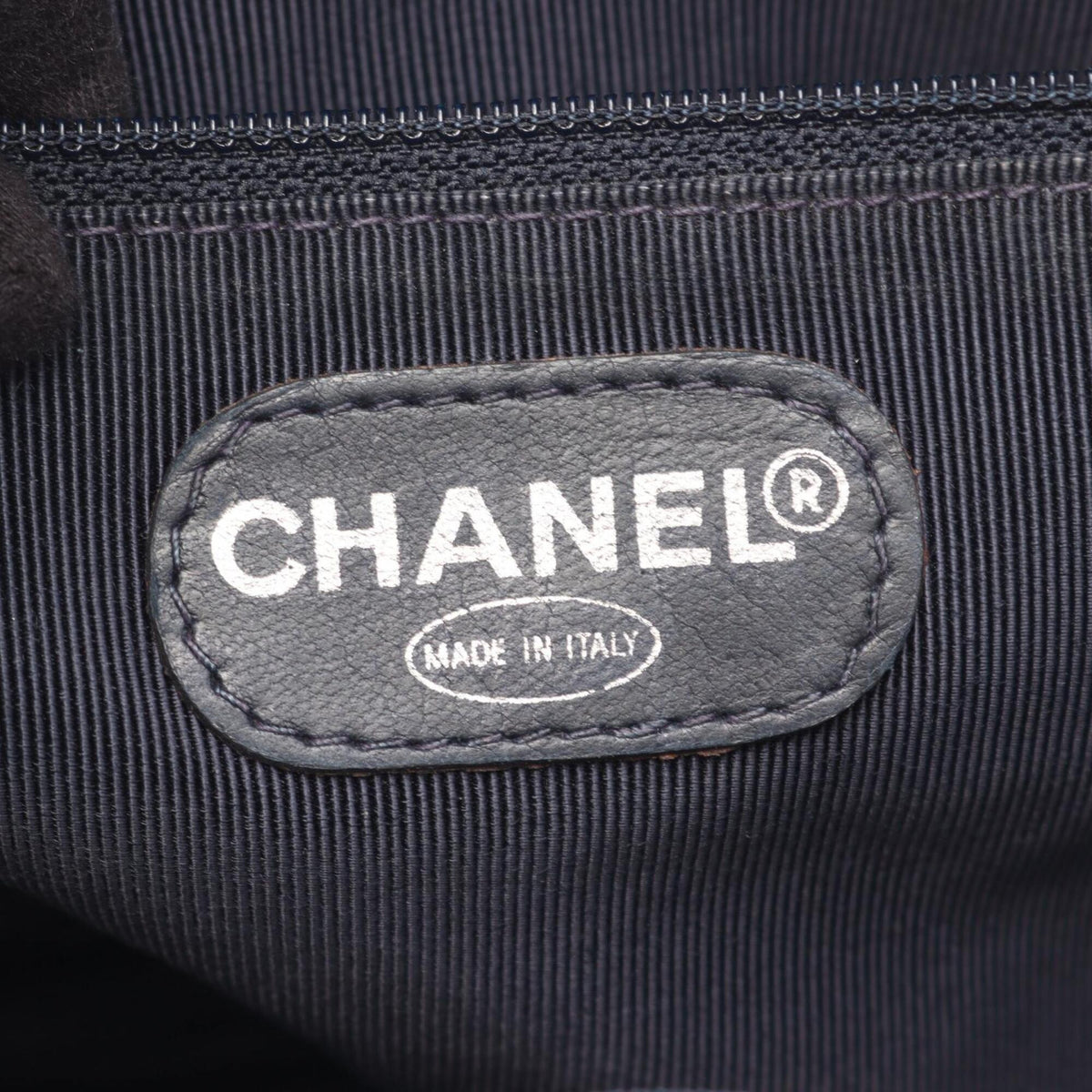 Chanel Black Grained Calfskin Backpack Handbag (Pre-Owned)