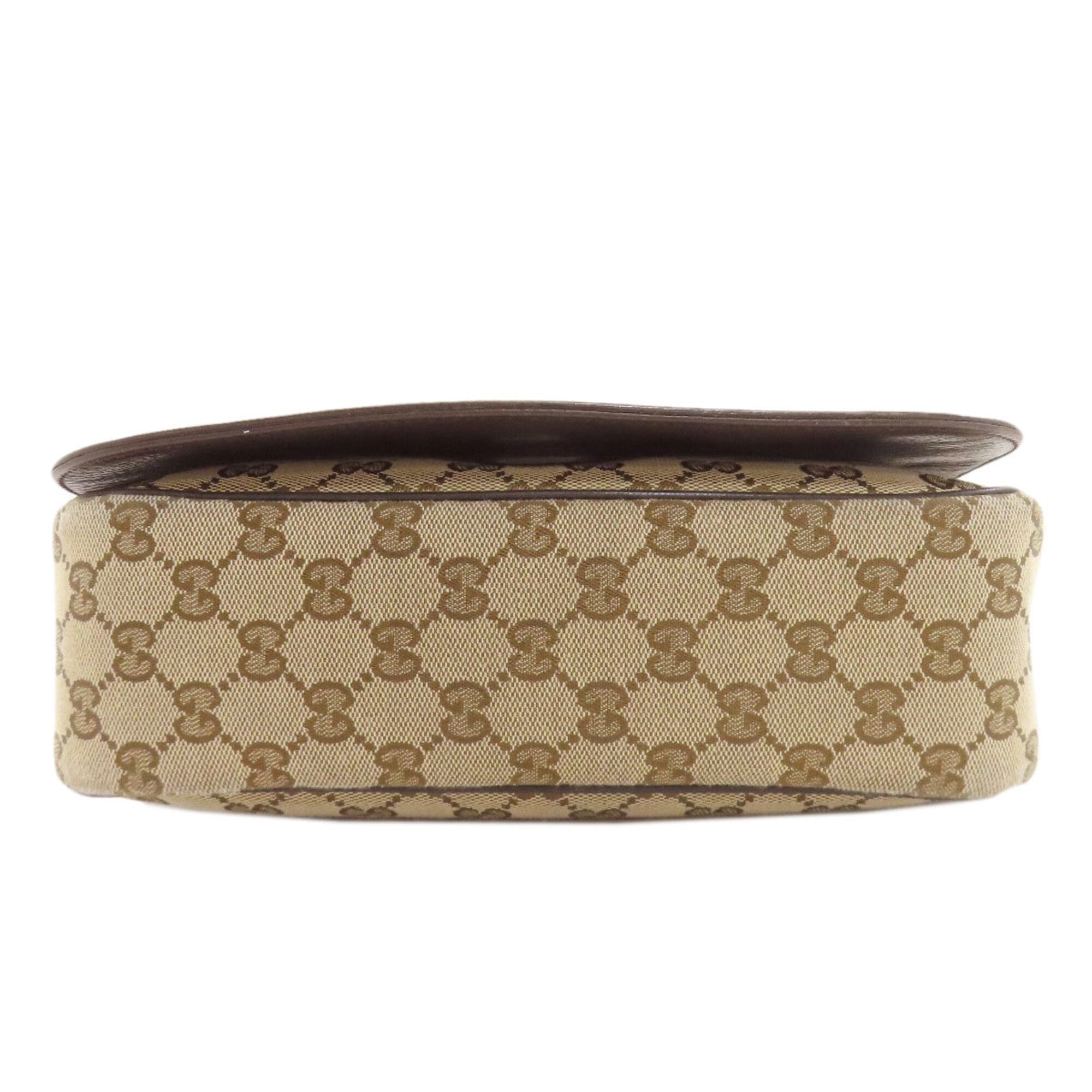 Gucci Brown Canvas Shoulder Bag (Pre-Owned)