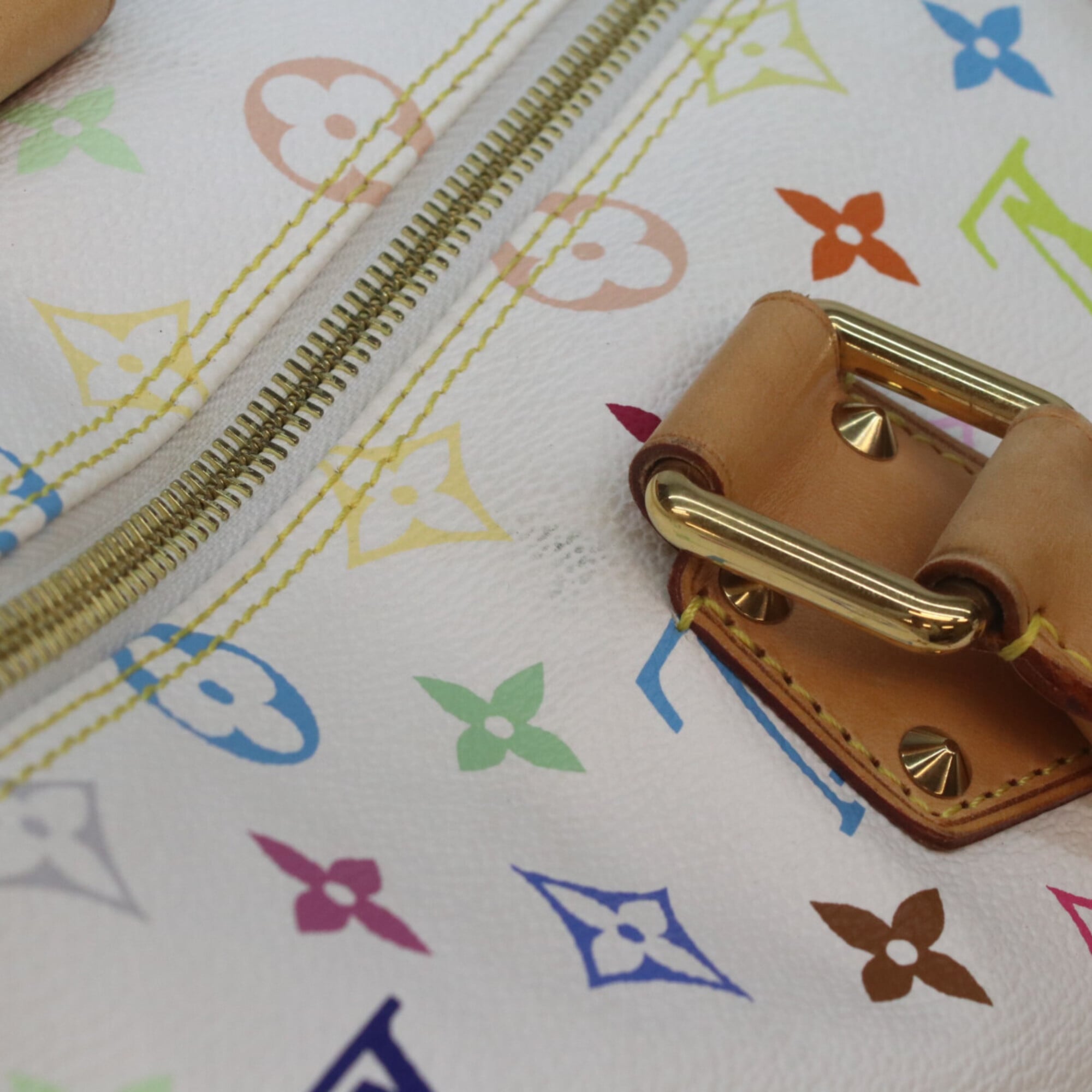 Louis Vuitton Monogram Multicolore Blanc White Monogram Multicolore Boston Bag (Pre-Owned)