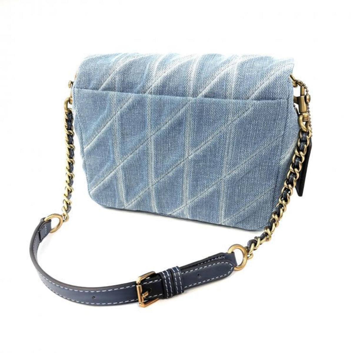 Coach Blue Denim Shoulder Bag (Pre-Owned)