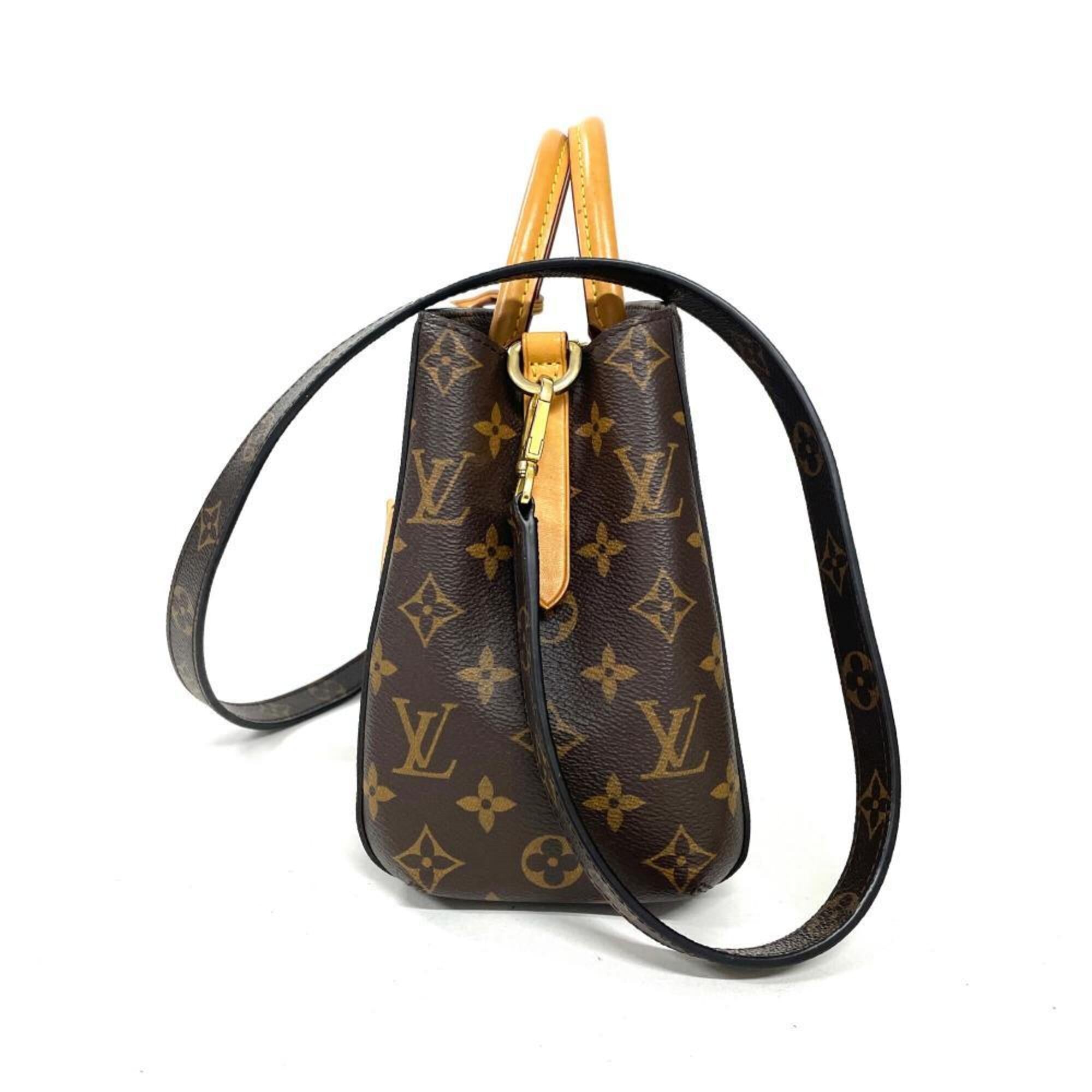 Louis Vuitton Brown Monogram Canvas Handbag (Pre-Owned)