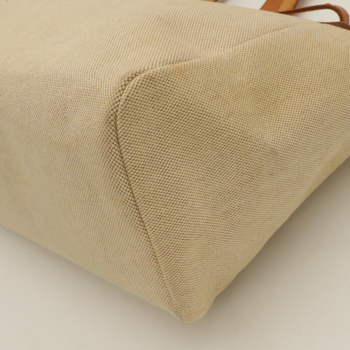Hermes Light Brown Natural Toile H Shoulder Bag Tote Bag (Pre-Owned)