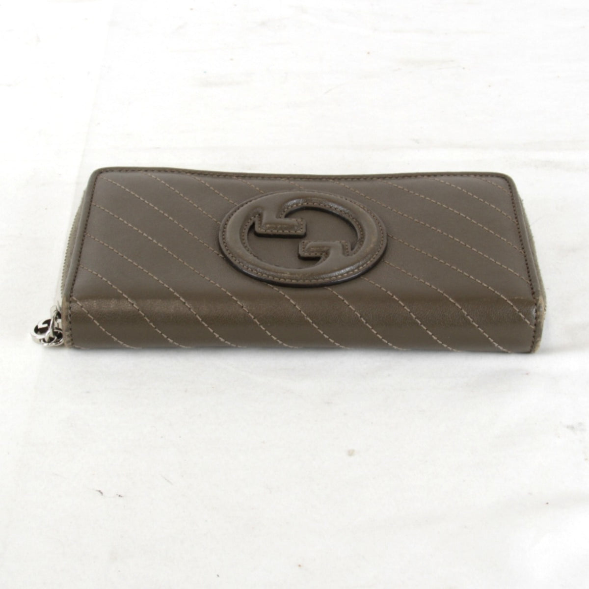 Gucci Brown Leather Long Wallet (Bi-Fold) (Pre-Owned)