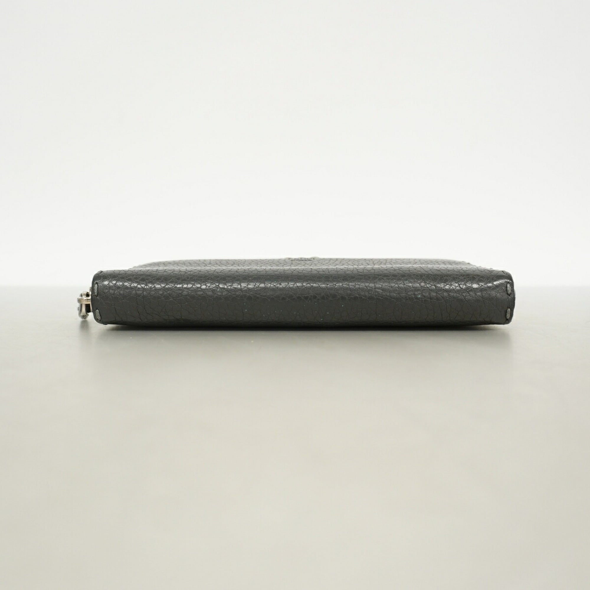 Fendi Black Leather Long Wallet (Bi-Fold) (Pre-Owned)