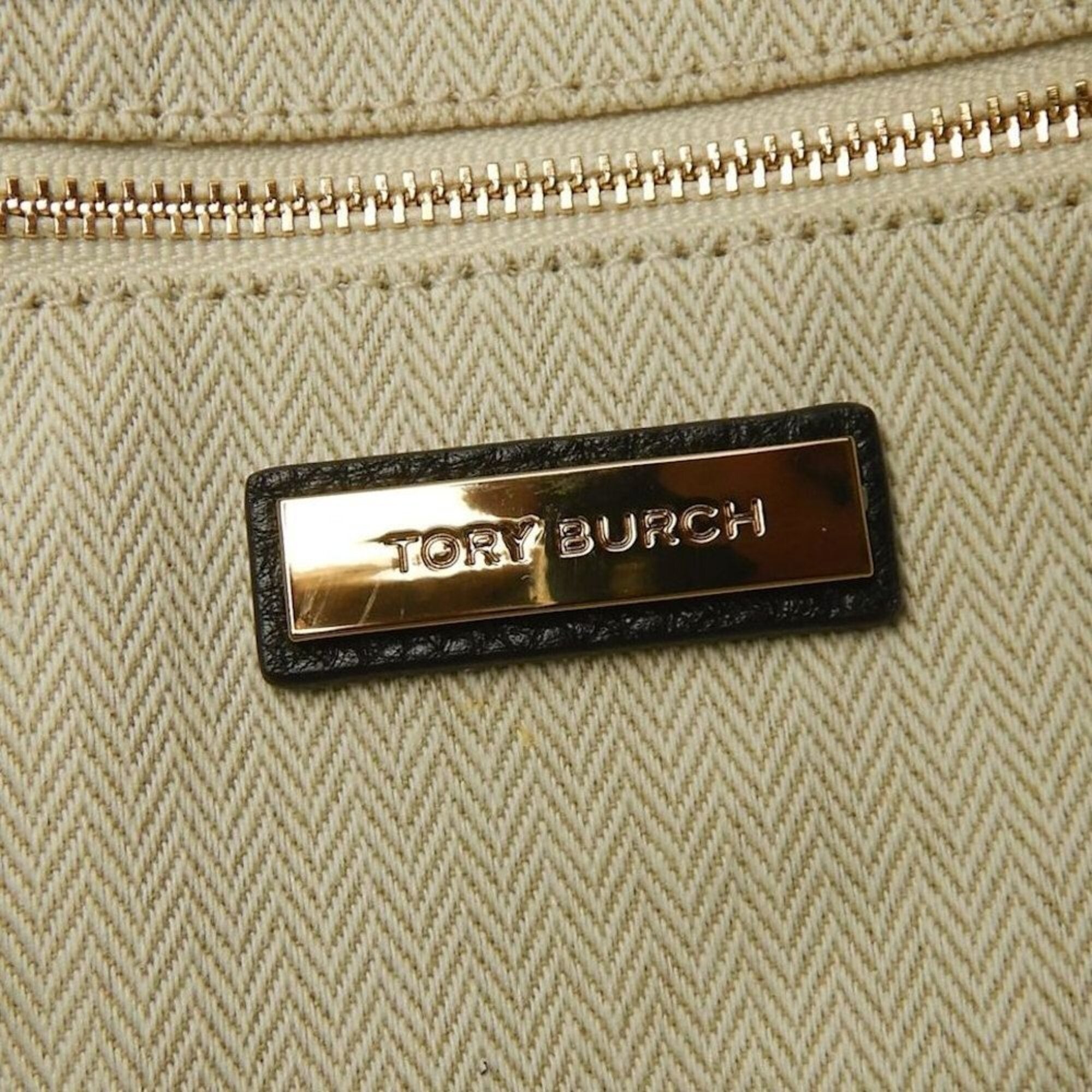 Tory Burch Black Leather Tote Bag (Pre-Owned)