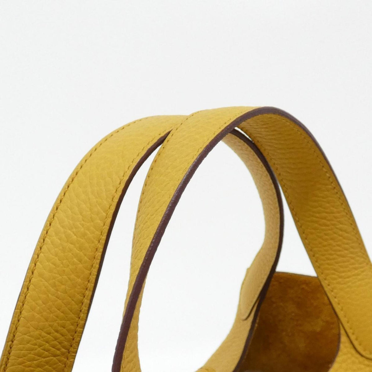 Hermes Yellow Taurillon Clemence Leather Handbag (Pre-Owned)