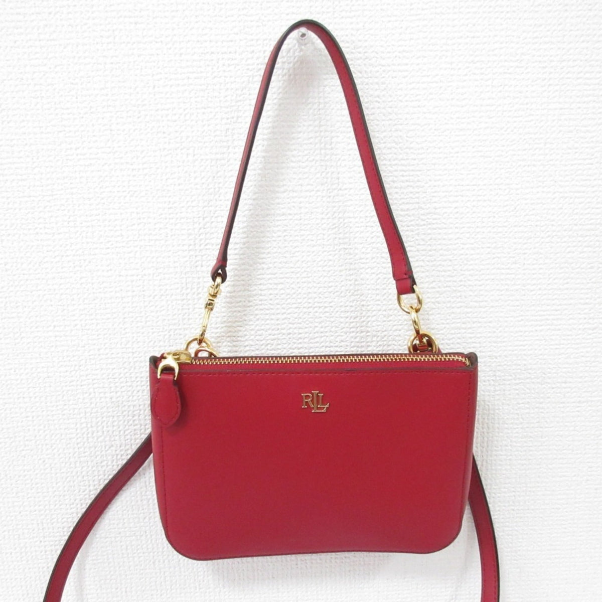Ralph Lauren Red Color Leather Shoulder Bag (Pre-Owned)
