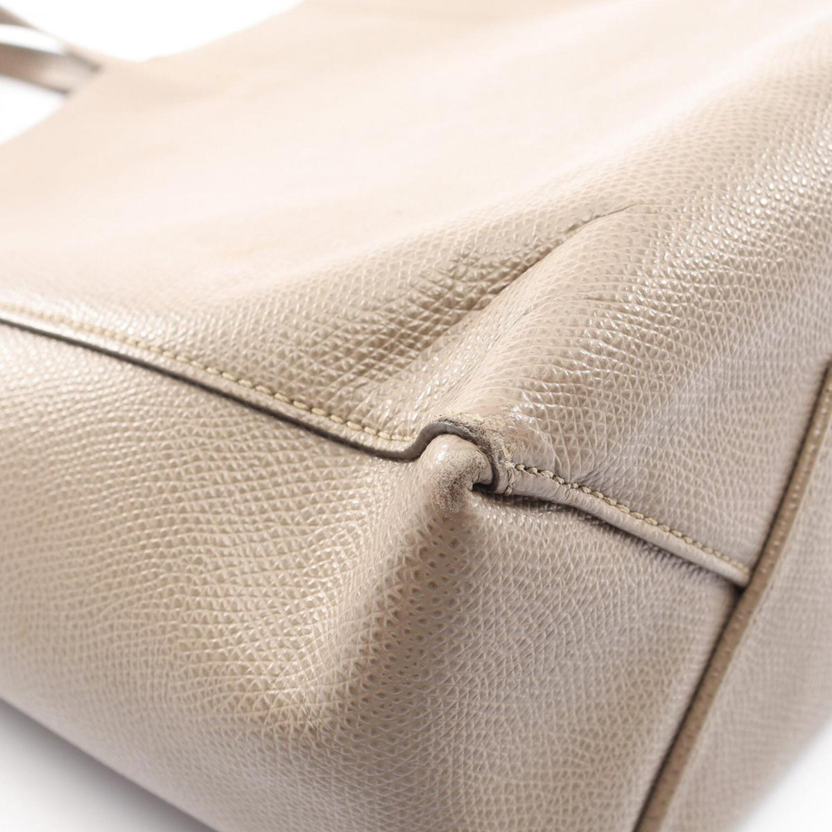 Celine Beige Leather Handbag Tote Bag (Pre-Owned)