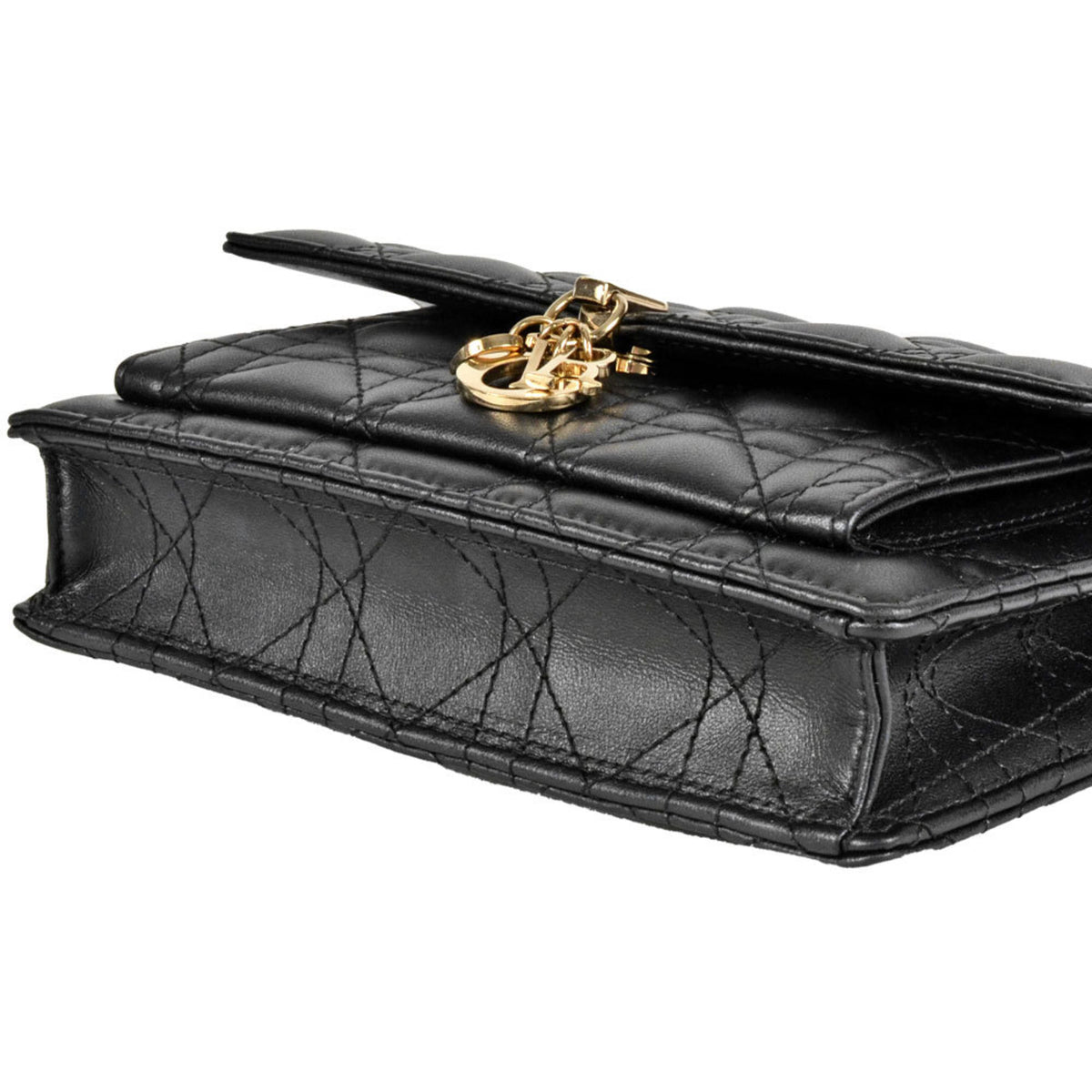Christian Dior Black Leather Shoulder Bag (Pre-Owned)