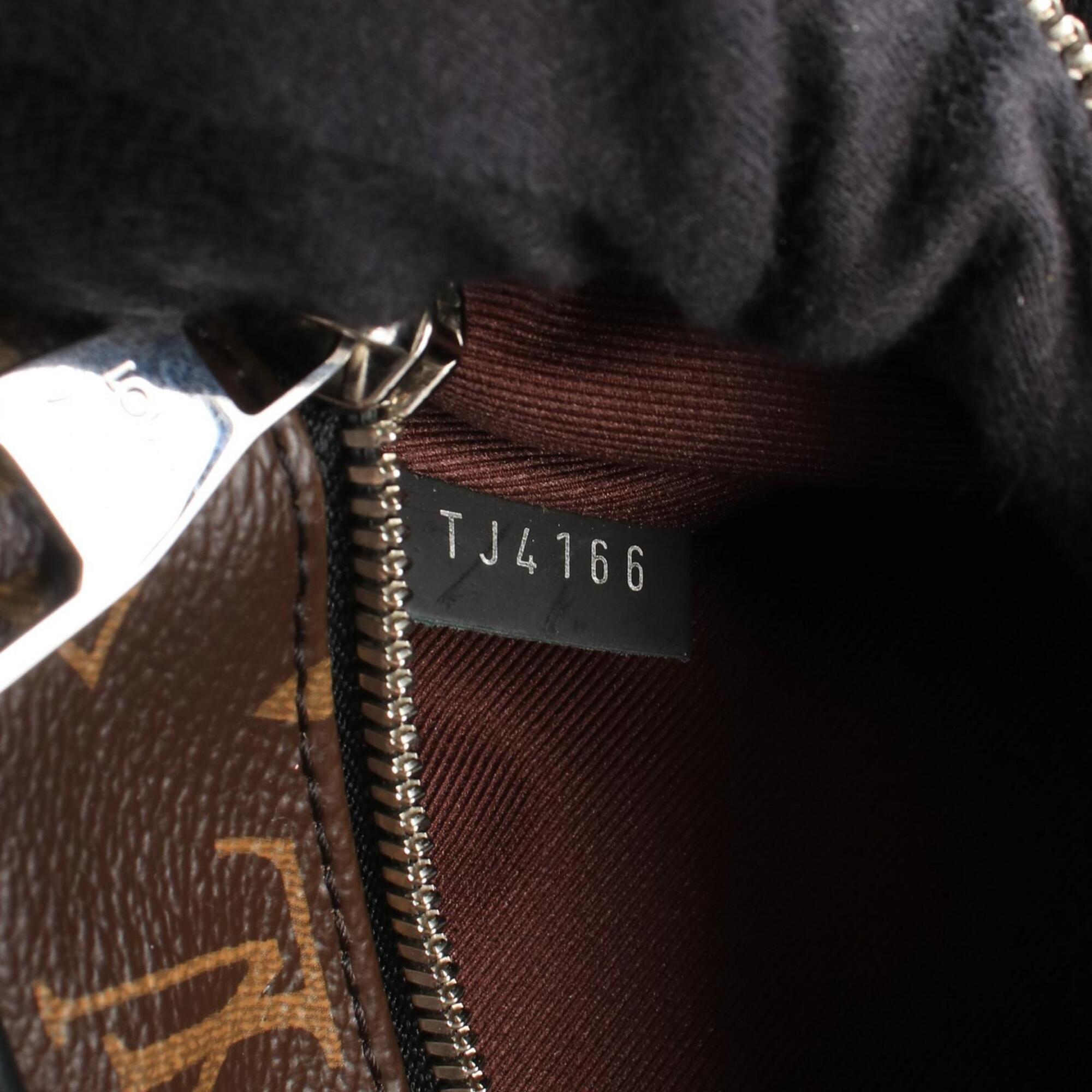Louis Vuitton Black Brown Monogram Macassar Coated Canvas Pvc Coated Canvas Leather Backpack Handbag (Pre-Owned)