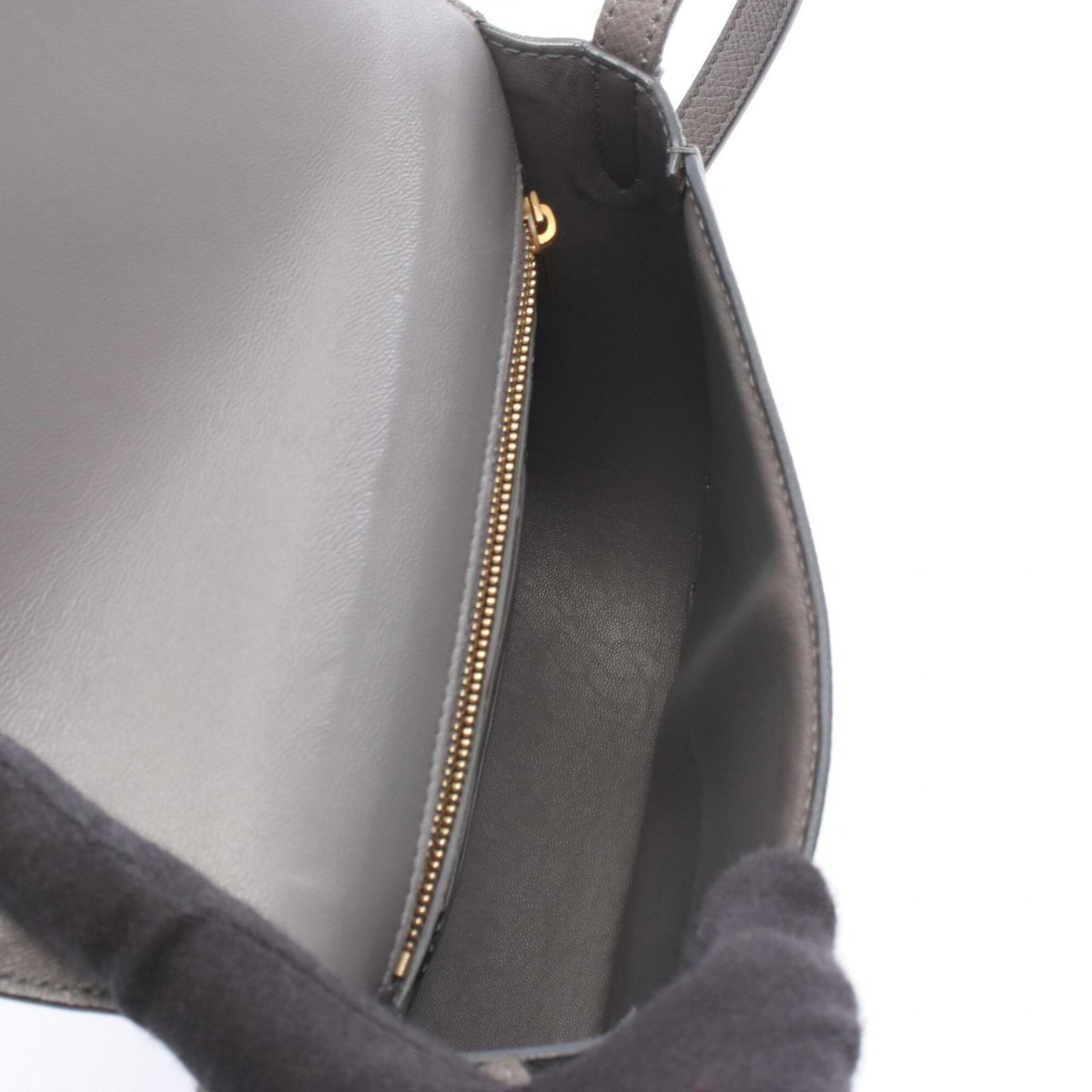 Celine Gray Leather Handbag Shoulder Bag (Pre-Owned)