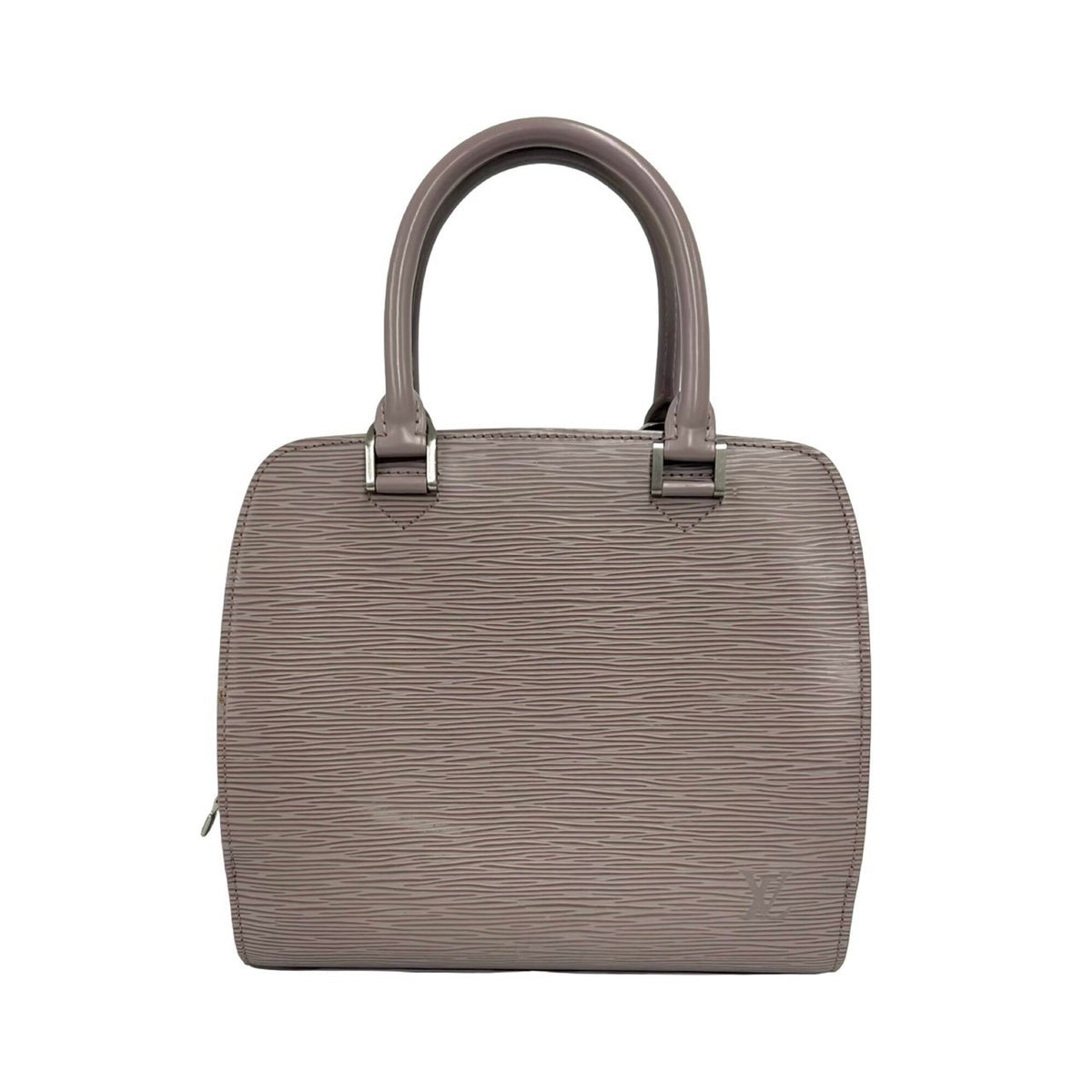 Louis Vuitton Purple Leather Boston Bag Handbag (Pre-Owned)
