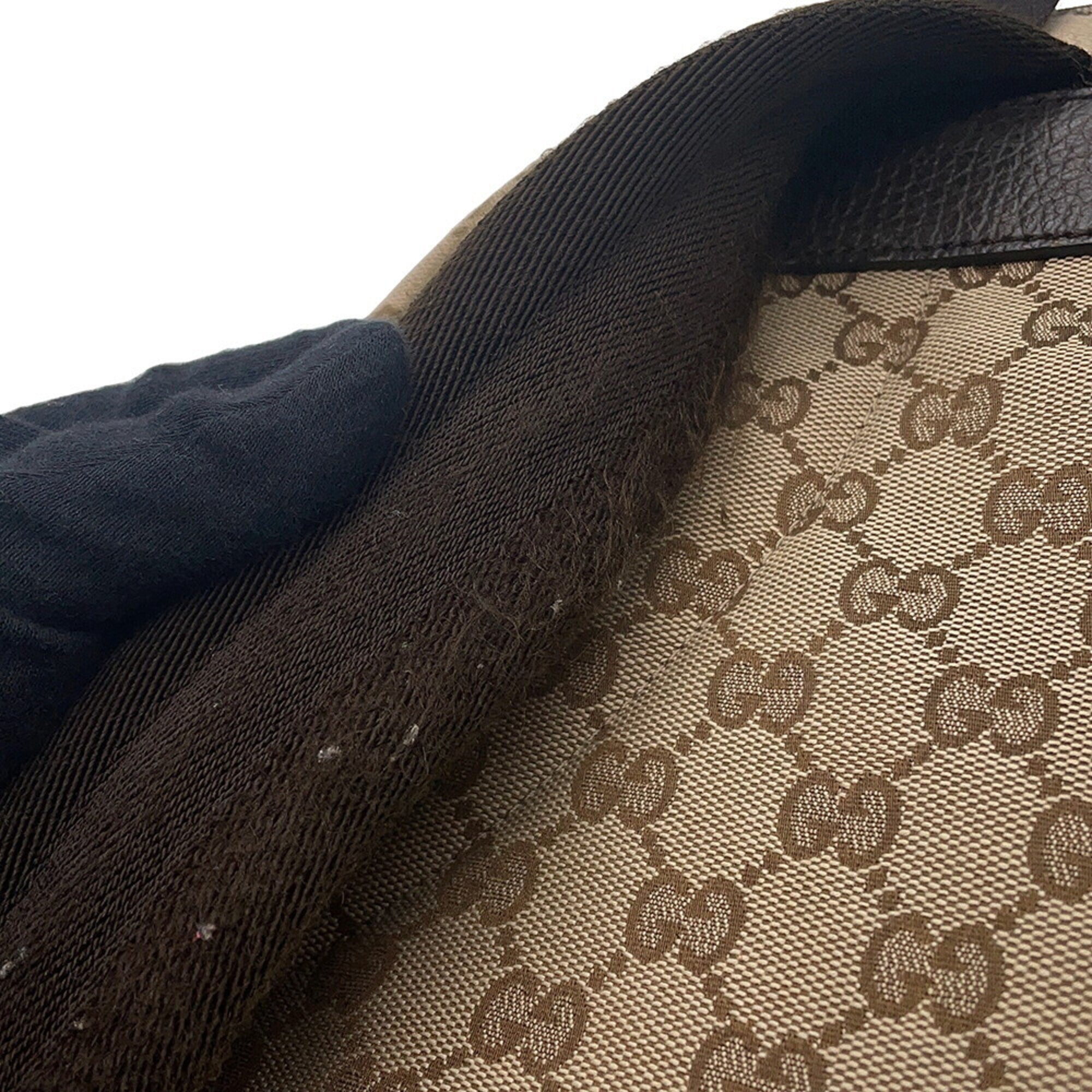 Gucci Beige Brown Gg Canvas Backpack Handbag (Pre-Owned)