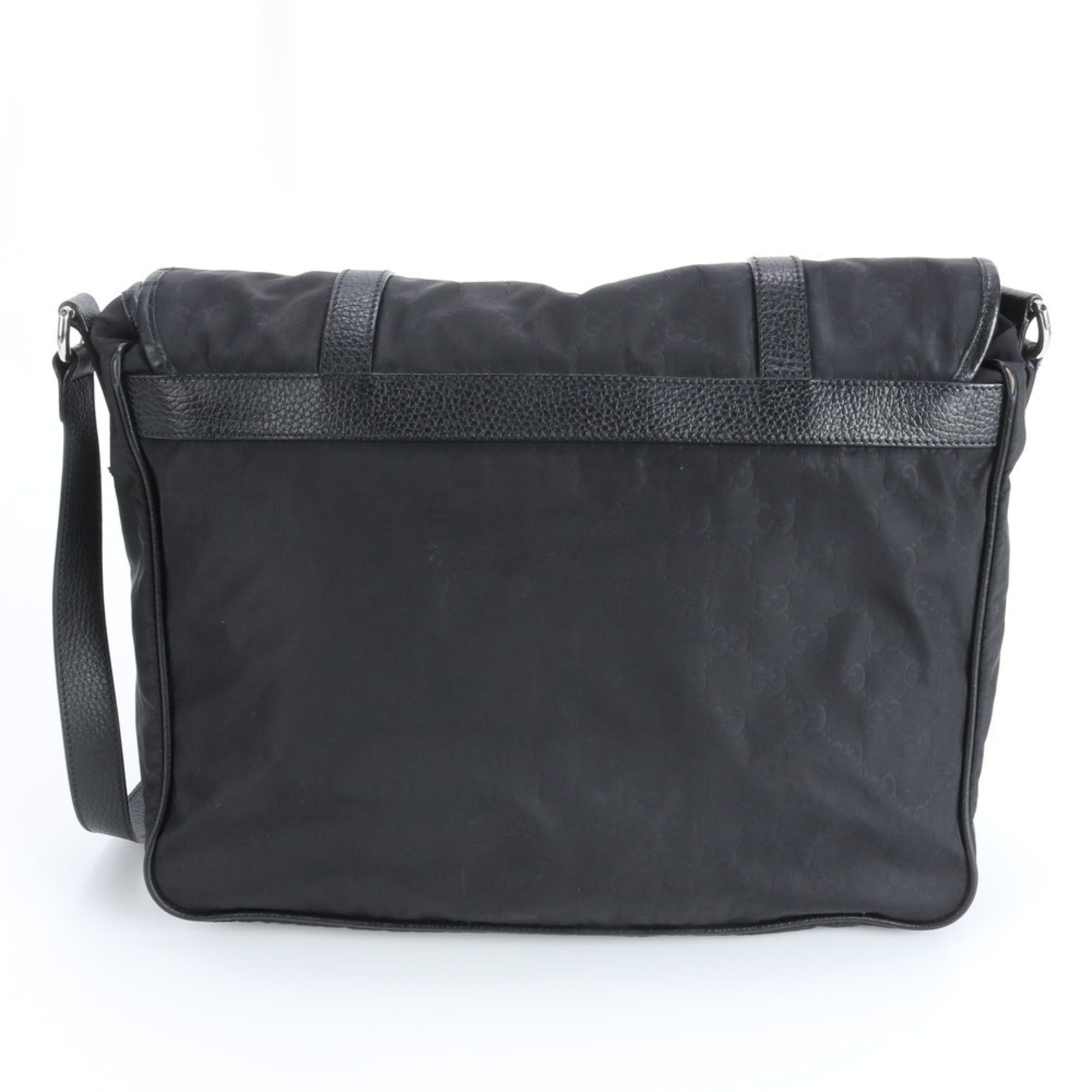 Gucci Black Nylon Leather Shoulder Bag (Pre-Owned)