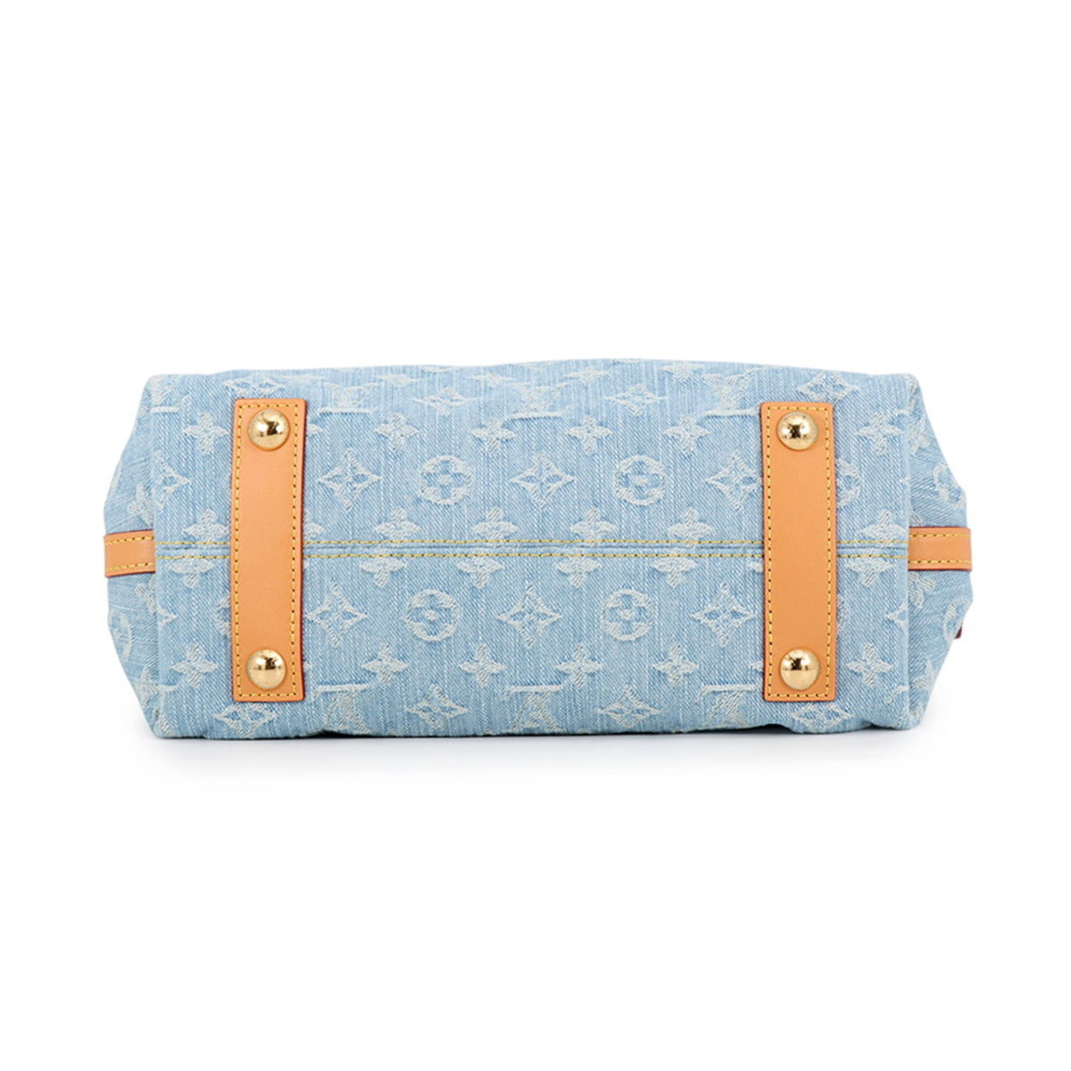 Louis Vuitton Collection Sky Blue Monogram Denim Handbag Shoulder Bag (Pre-Owned)