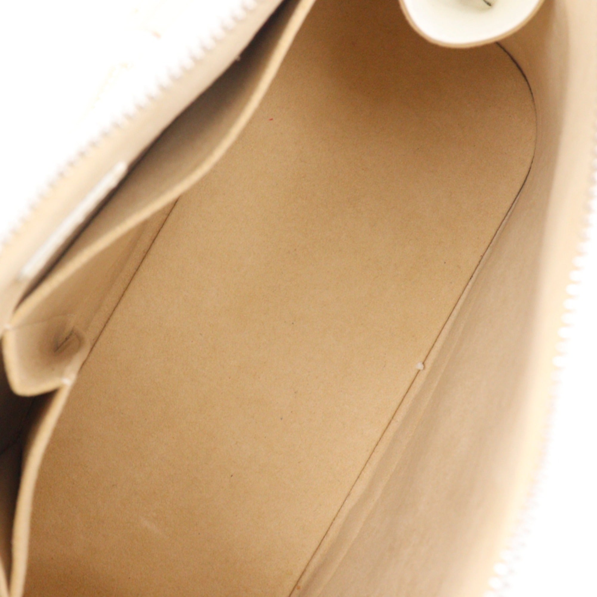 Louis Vuitton Beige White Leather Handbag (Pre-Owned)