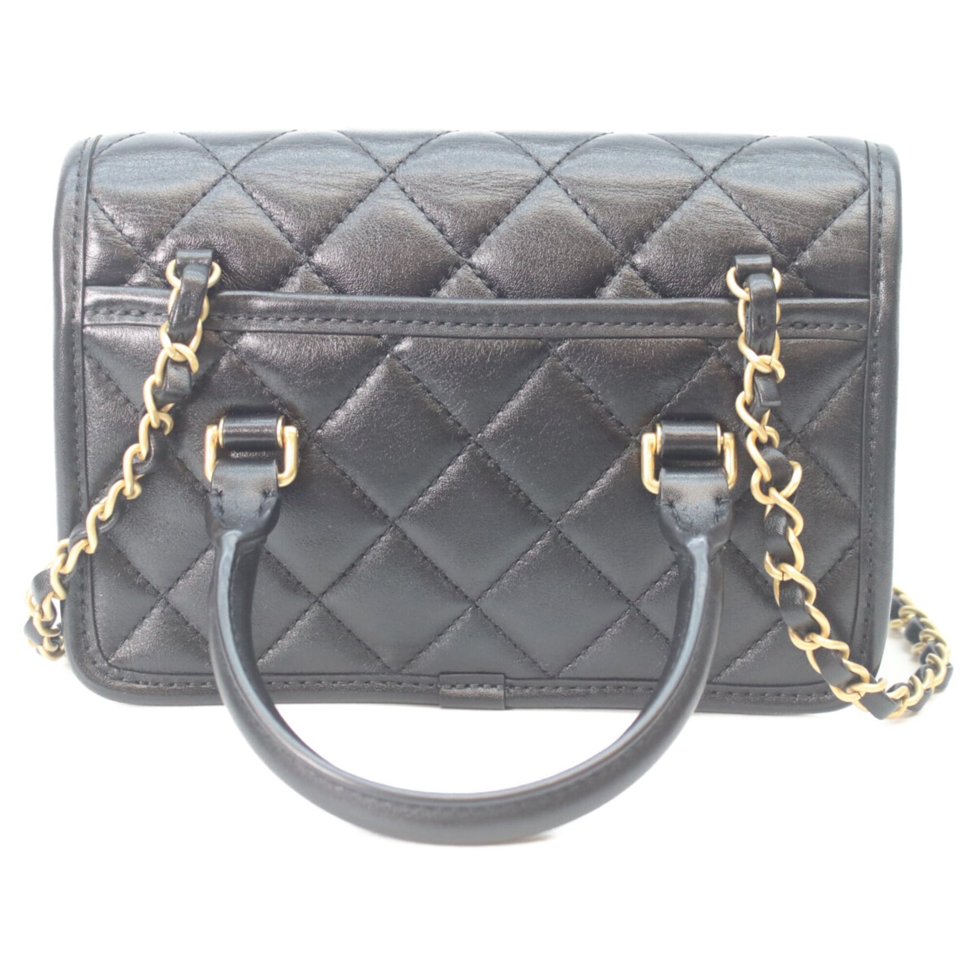 Chanel Black Leather Shoulder Bag (Pre-Owned)