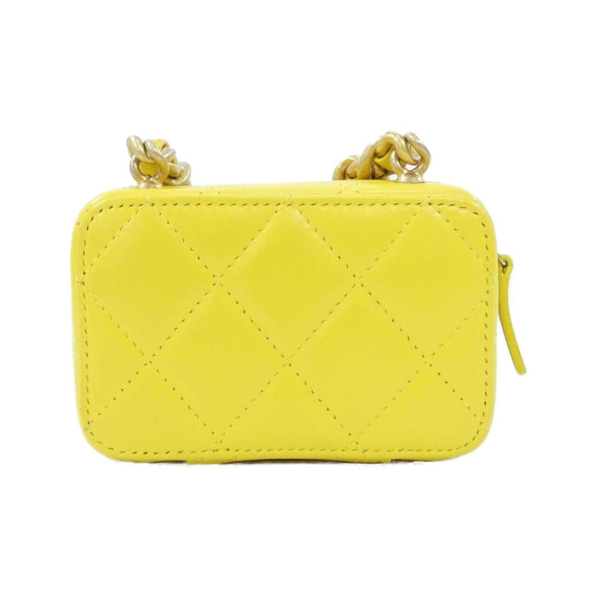 Chanel Yellow Leather Handbag Shoulder Bag (Pre-Owned)