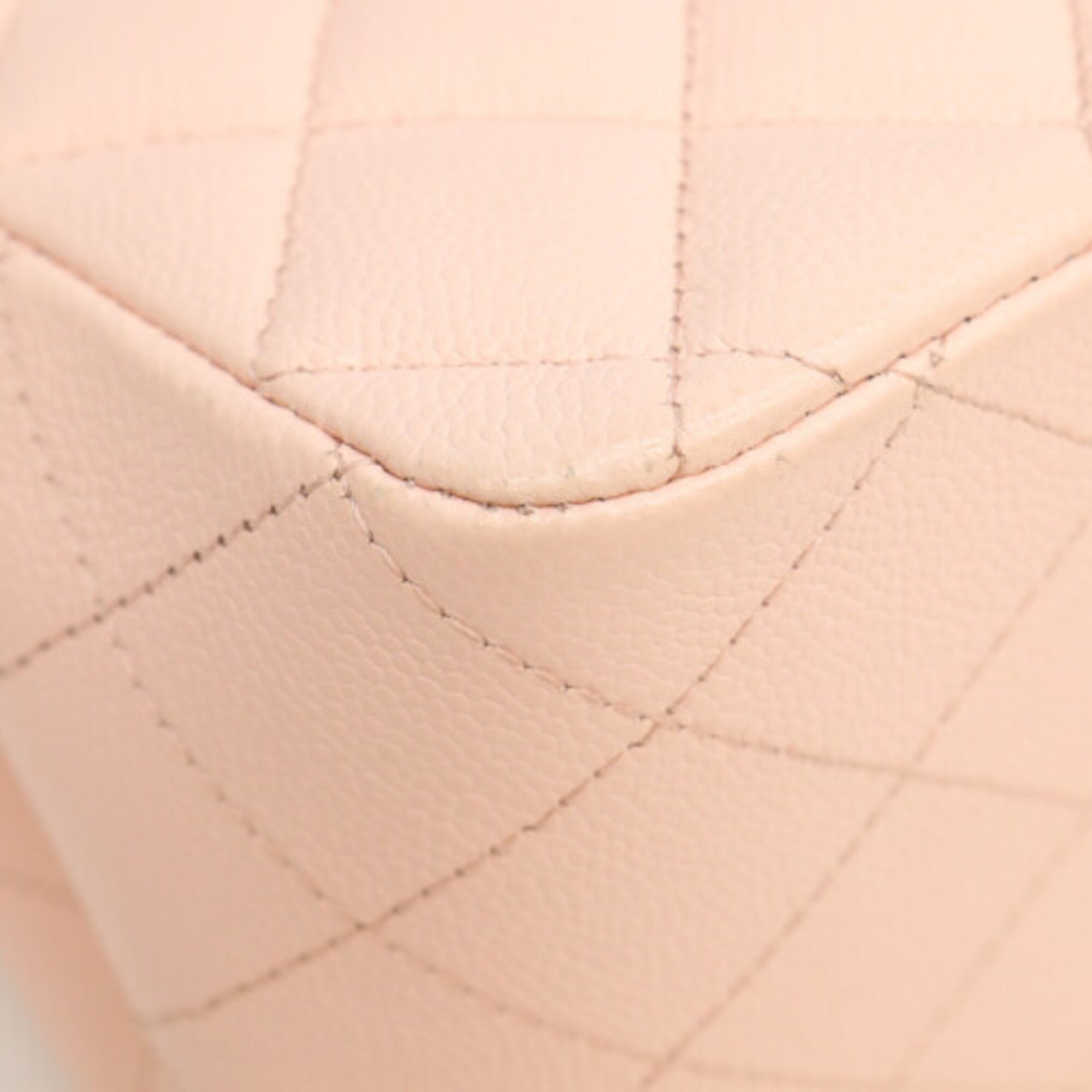 Chanel Pink Grained Calfskin Shoulder Bag (Pre-Owned)