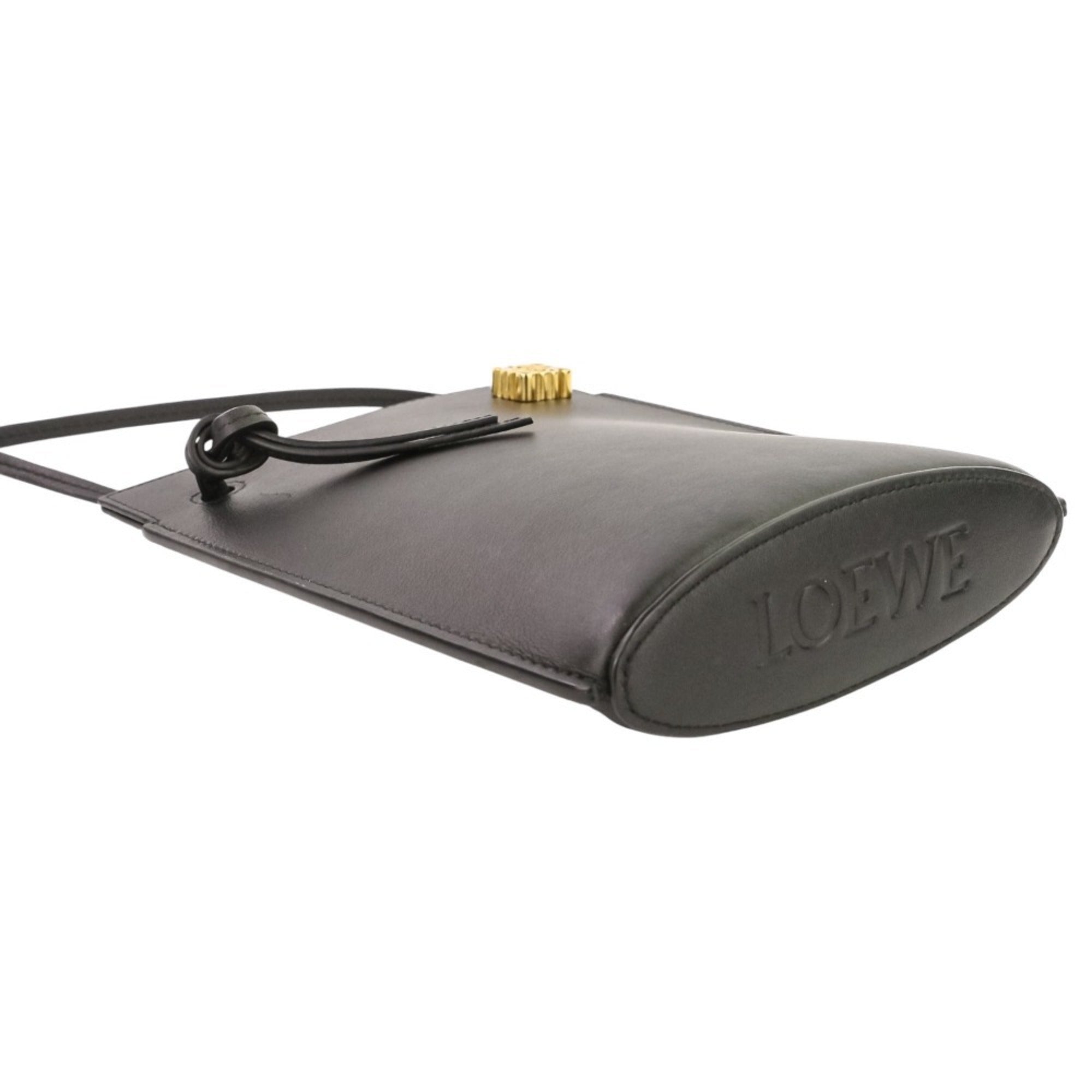 Loewe Black Leather Phone Wallet (Pre-Owned)