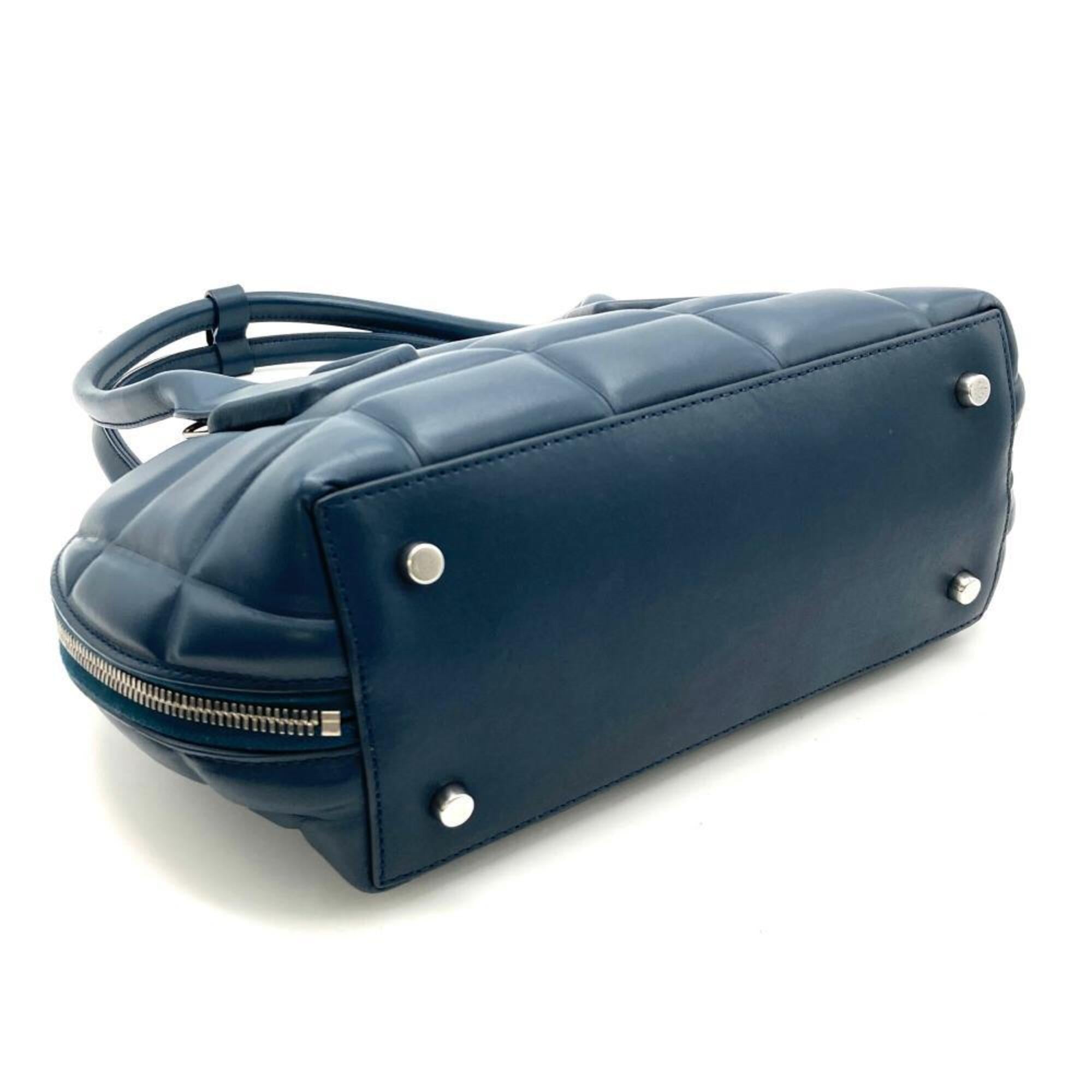 Bottega Veneta Navy Leather Shoulder Bag (Pre-Owned)