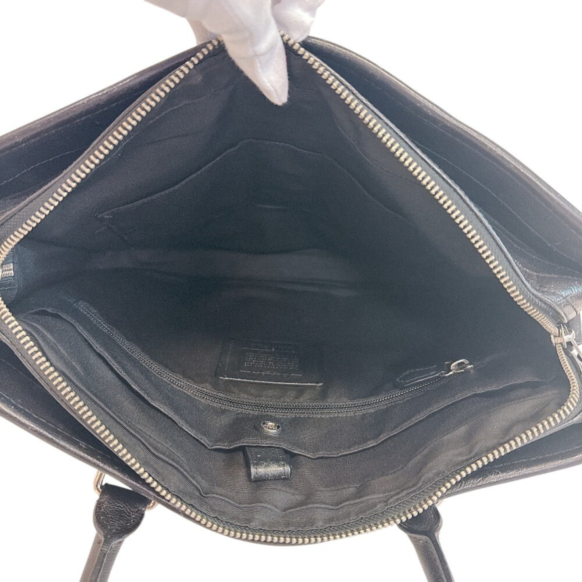 Coach Black Leather Briefcase (Pre-Owned)