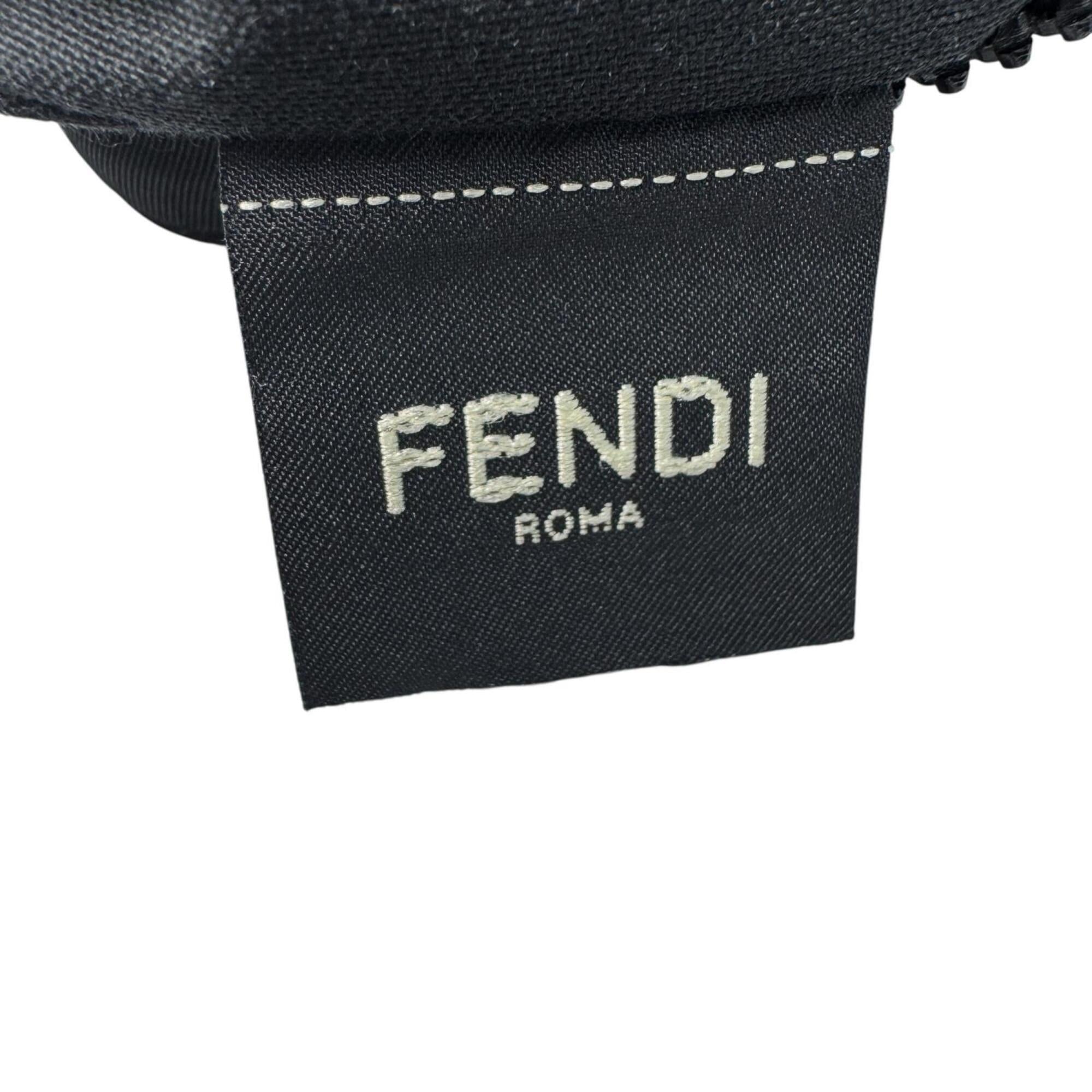 Fendi Black Nylon Leather Pouch Shoulder Bag (Pre-Owned)