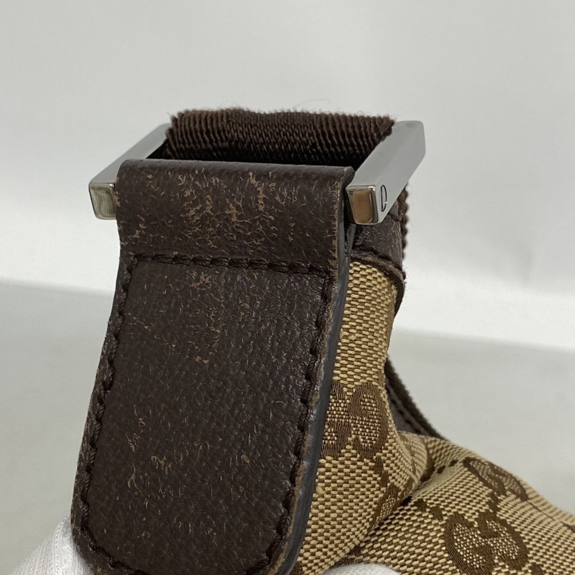 Gucci Brown Canvas Shoulder Bag (Pre-Owned)
