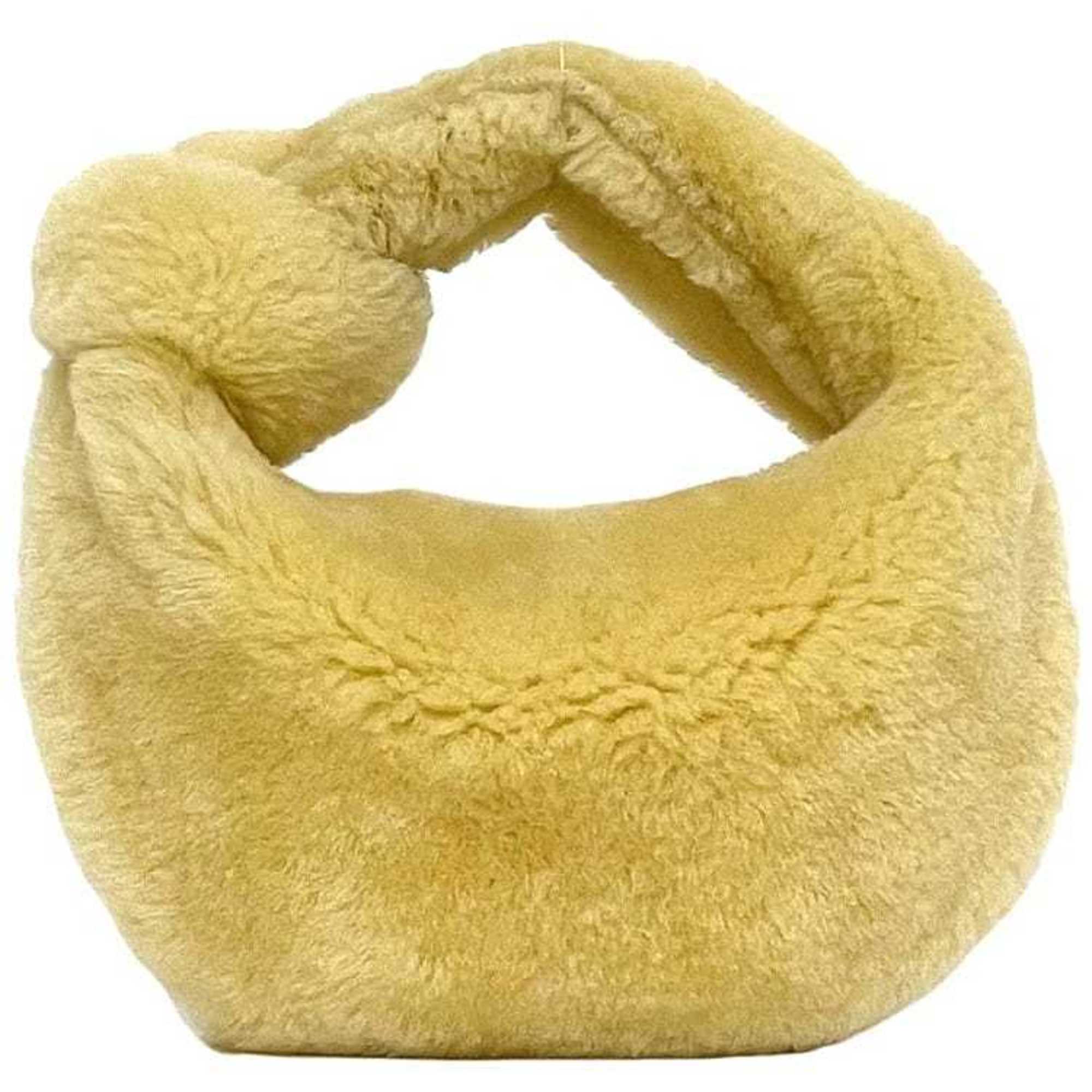 Bottega Veneta Beige Yellow Fur Handbag (Pre-Owned)