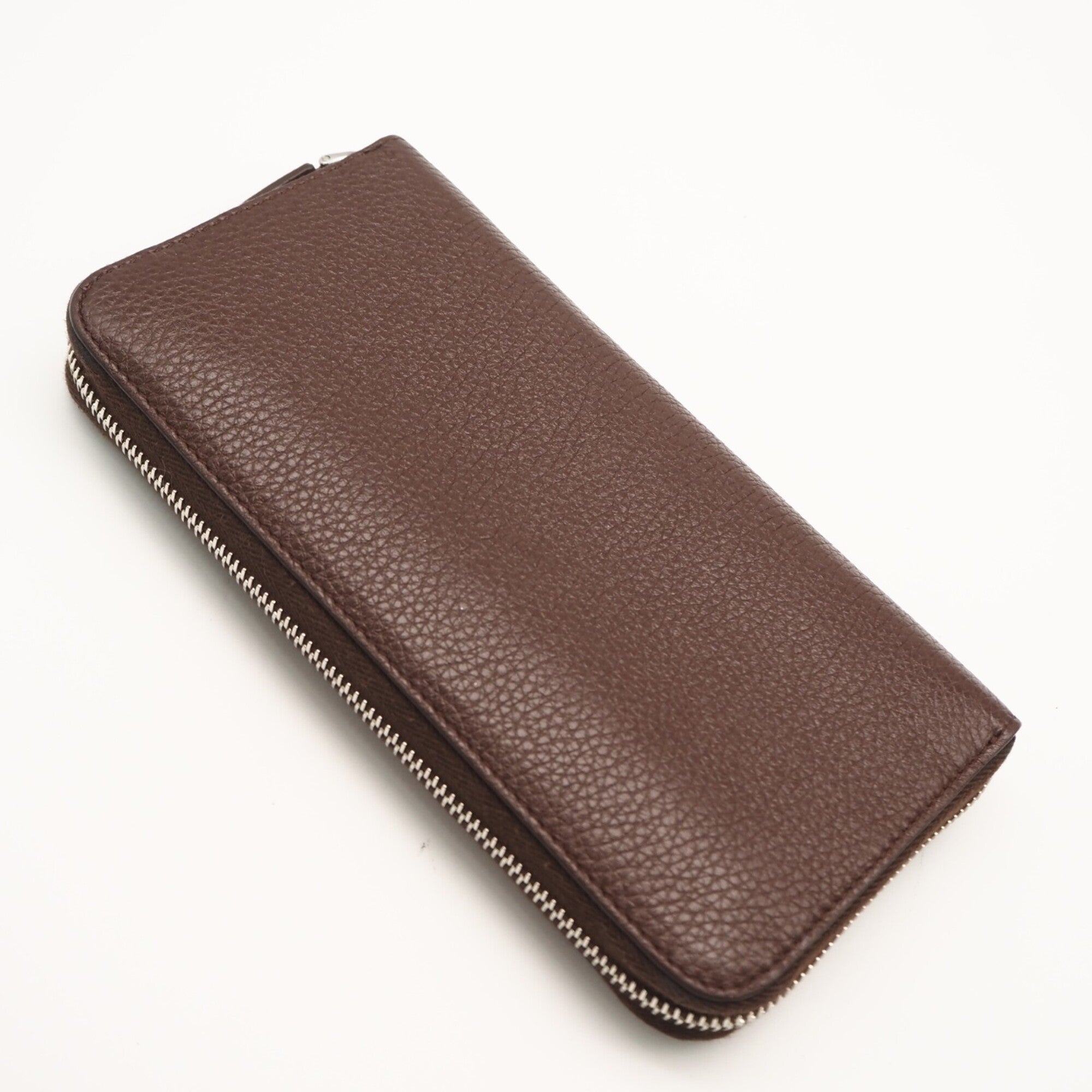 Prada Brown Leather Long Wallet (Bi-Fold) (Pre-Owned)