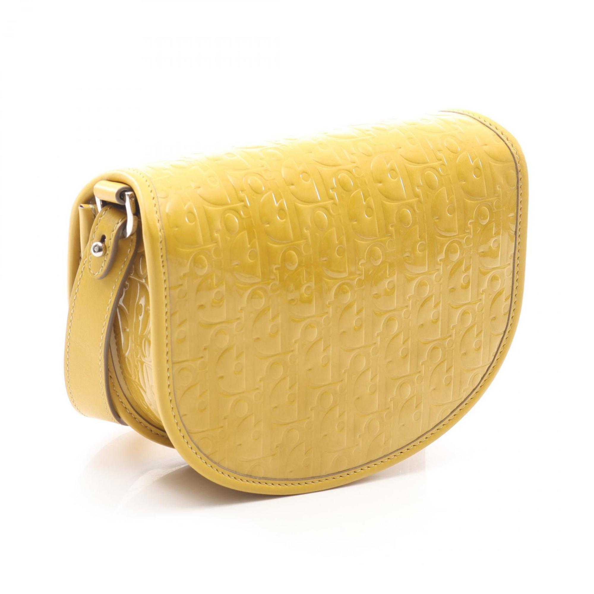 Christian Dior Yellow Patent Leather Shoulder Bag (Pre-Owned)