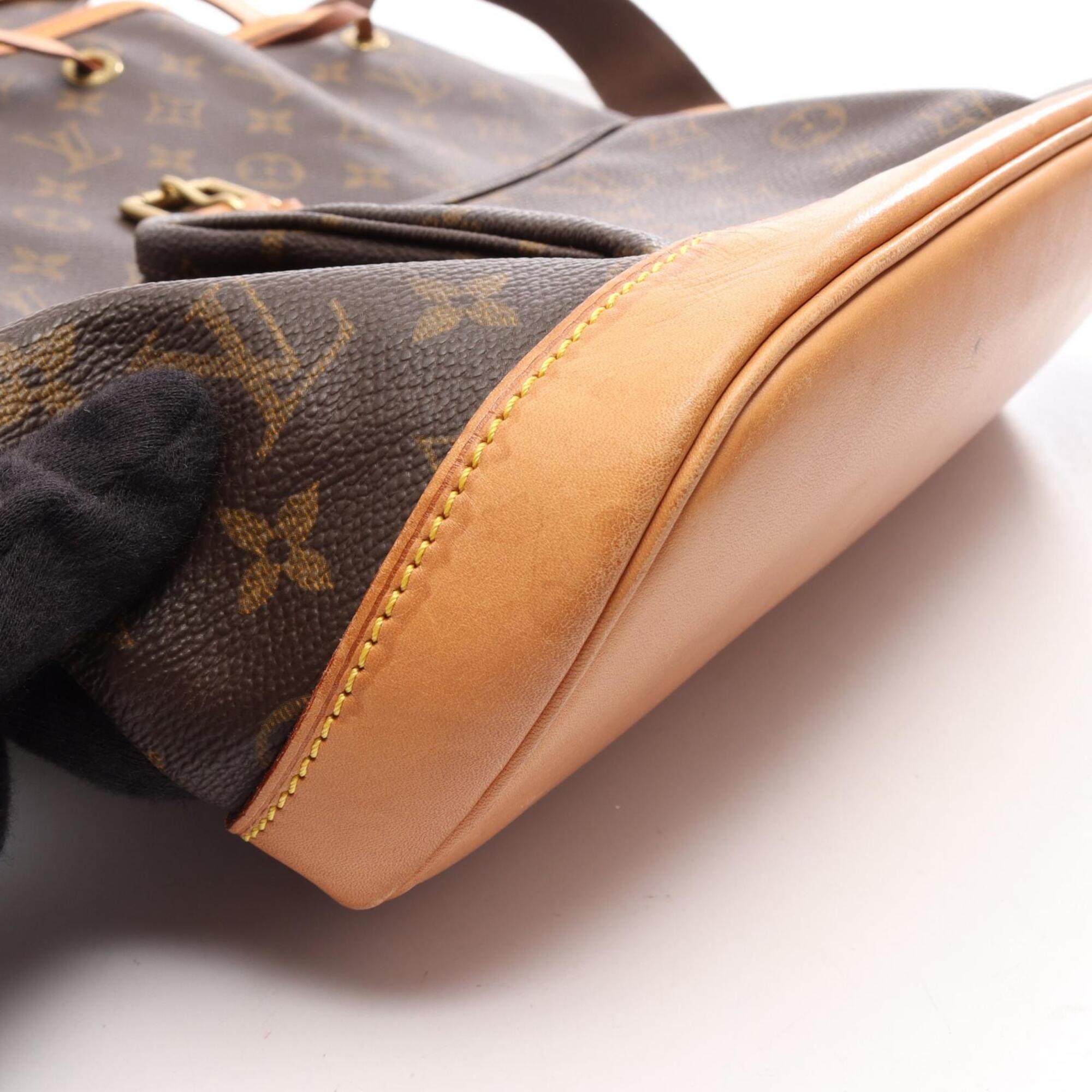 Louis Vuitton Brown Pvc Leather Backpack Handbag (Pre-Owned)