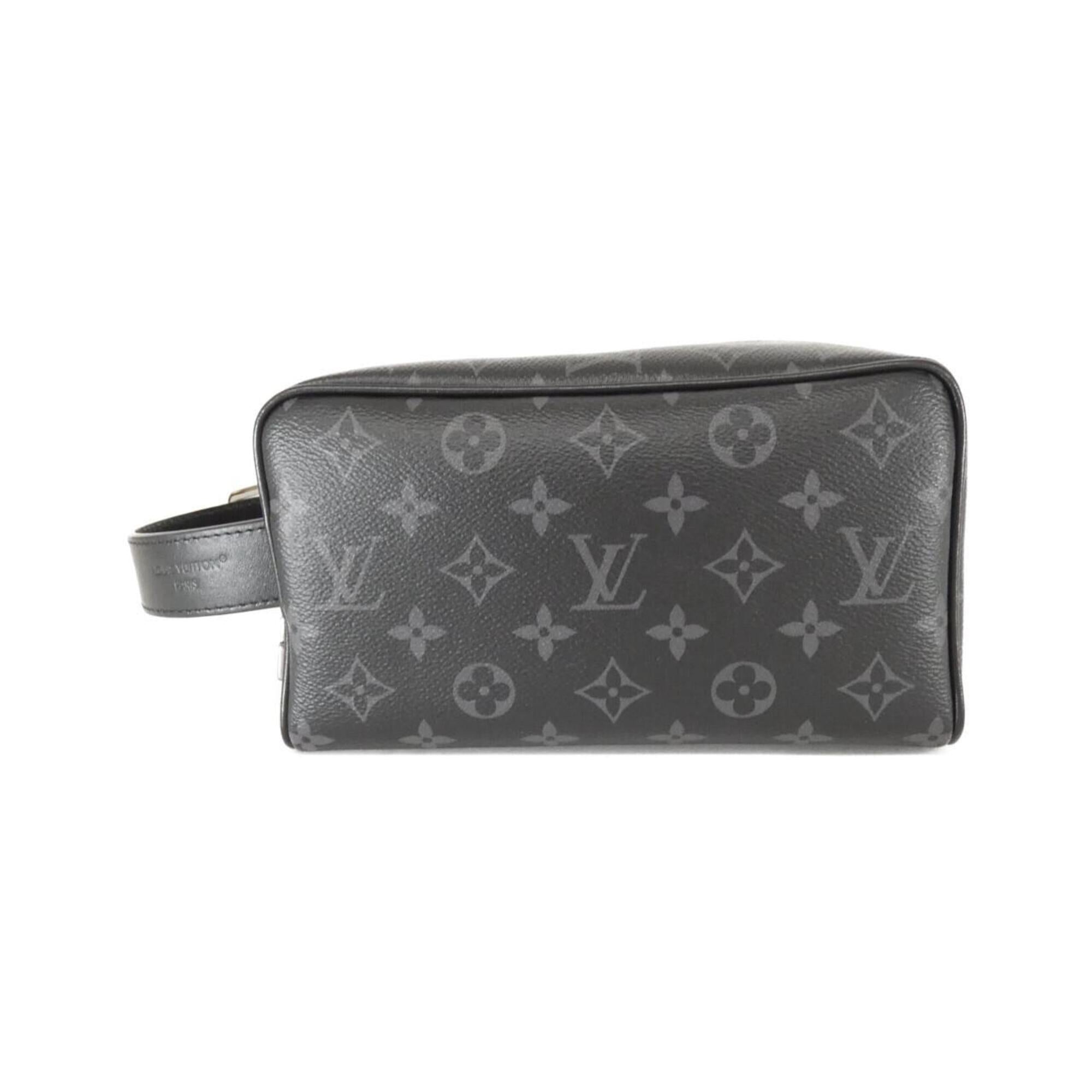 Louis Vuitton Black Coated Canvas Handbag Pouch (Pre-Owned)