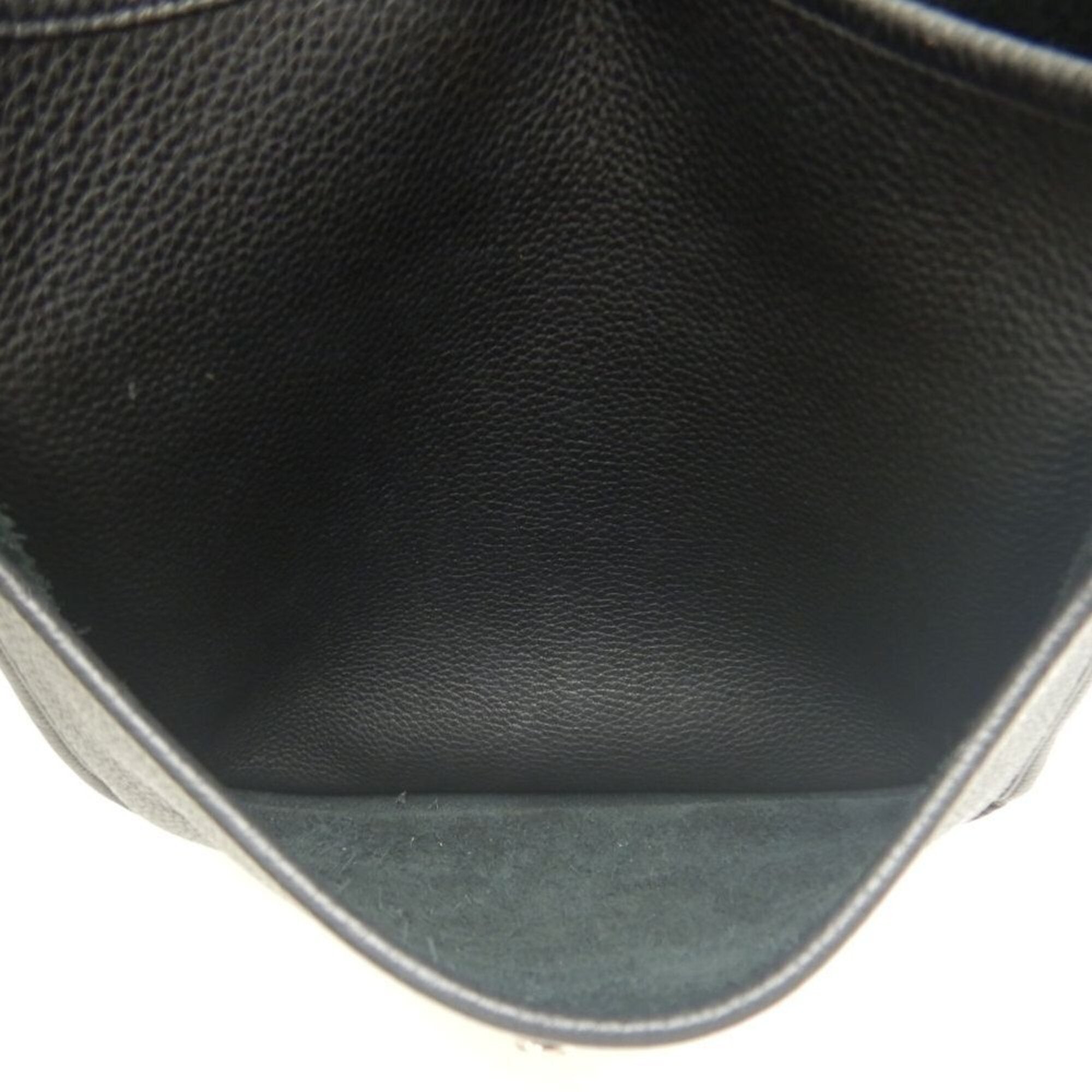 Hermes Evelyne Noir Taurillon Clemence Leather Shoulder Bag (Pre-Owned)