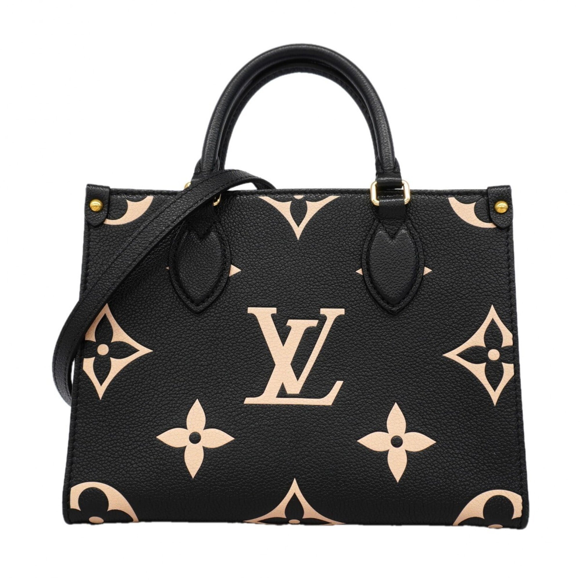 Louis Vuitton Beige Black Handbag (Pre-Owned)