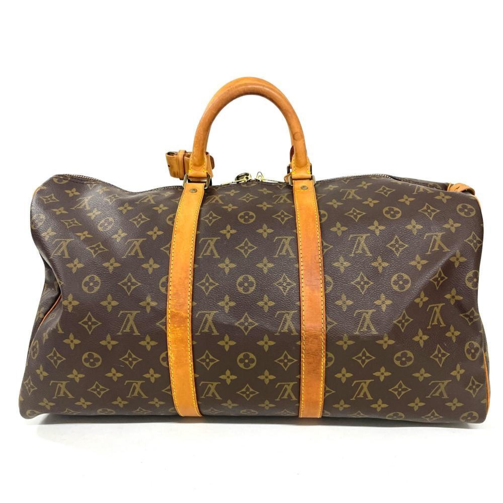 Louis Vuitton Brown Monogram Canvas Boston Bag (Pre-Owned)