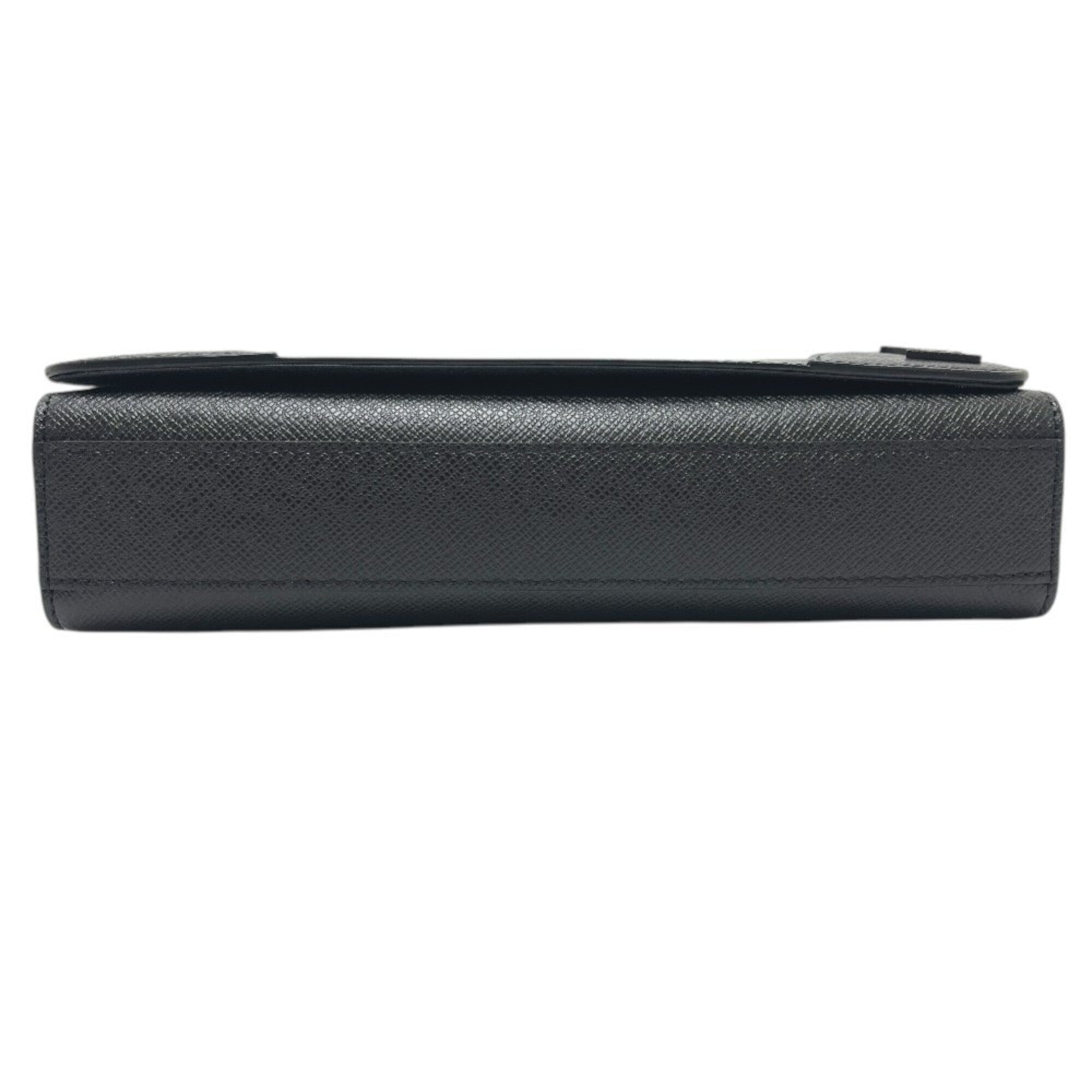 Louis Vuitton Black Noir Taiga Leather Pochette Shoulder Bag (Pre-Owned)