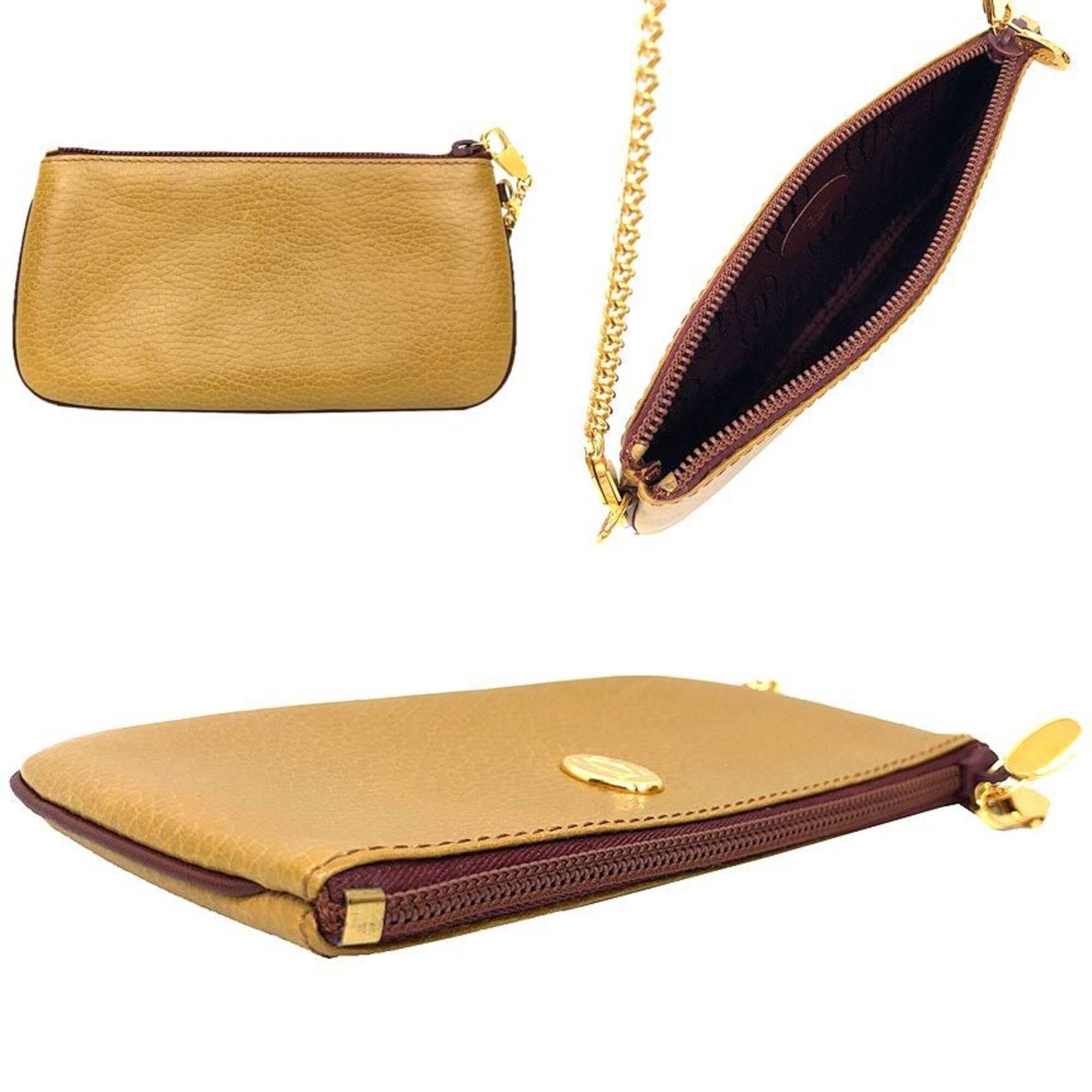 Cartier Beige Leather Pouch (Pre-Owned)