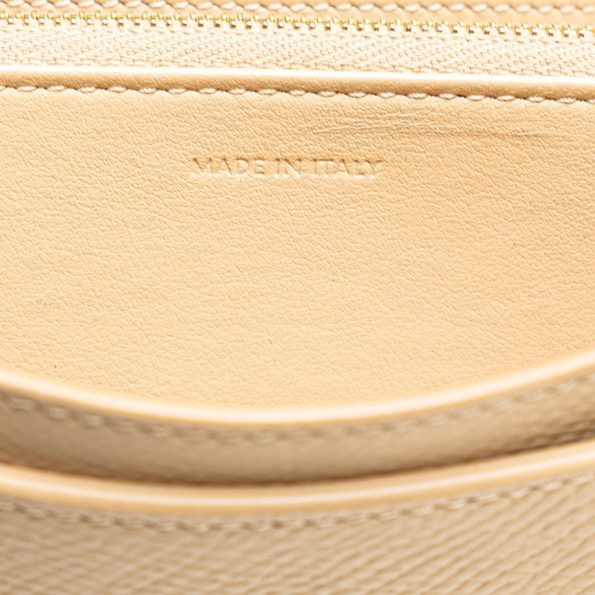 Celine Beige Leather Long Wallet (Bi-Fold) (Pre-Owned)