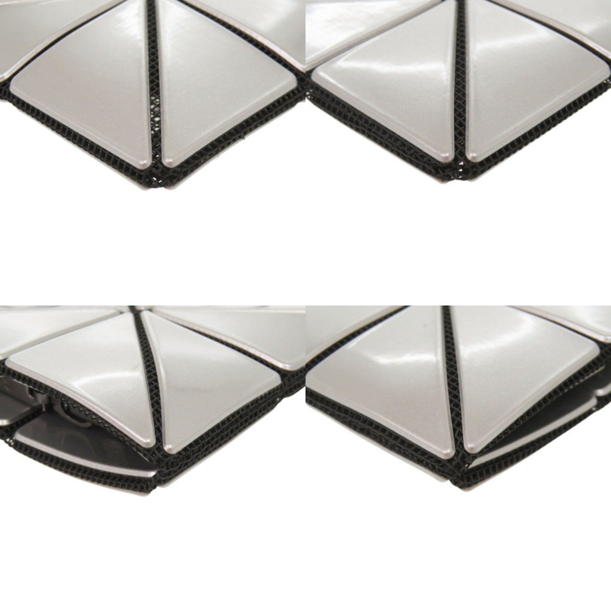 Issey Miyake Black Silver Polyester Nylon Pouch (Pre-Owned)