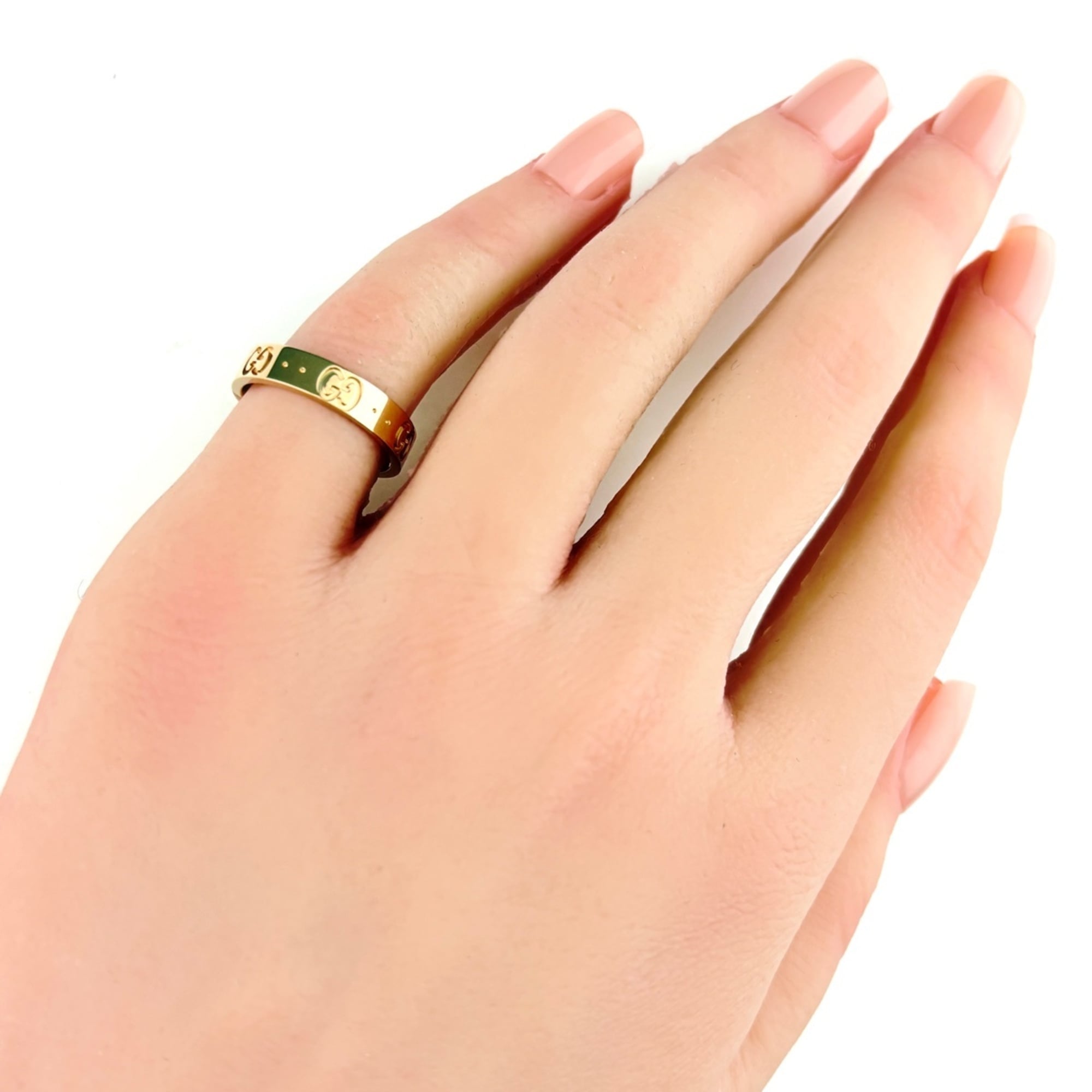 Gucci Icon Pink Gold (18K) Band Ring (Pre-Owned)