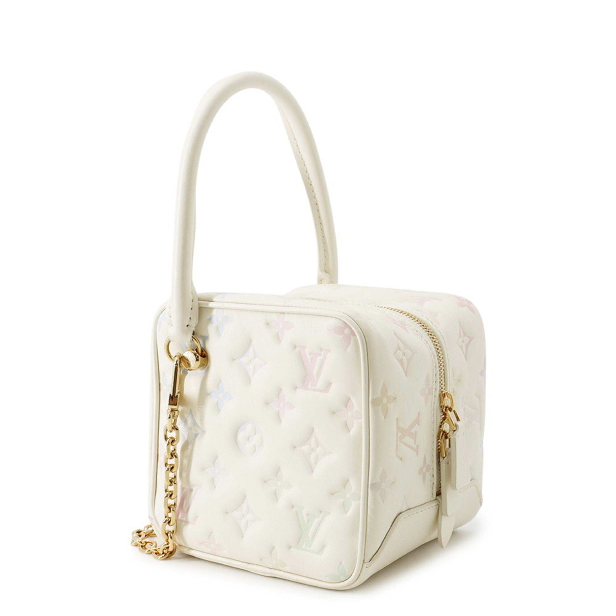 Louis Vuitton Multi-Color White Monogram Handbag Shoulder Bag (Pre-Owned)