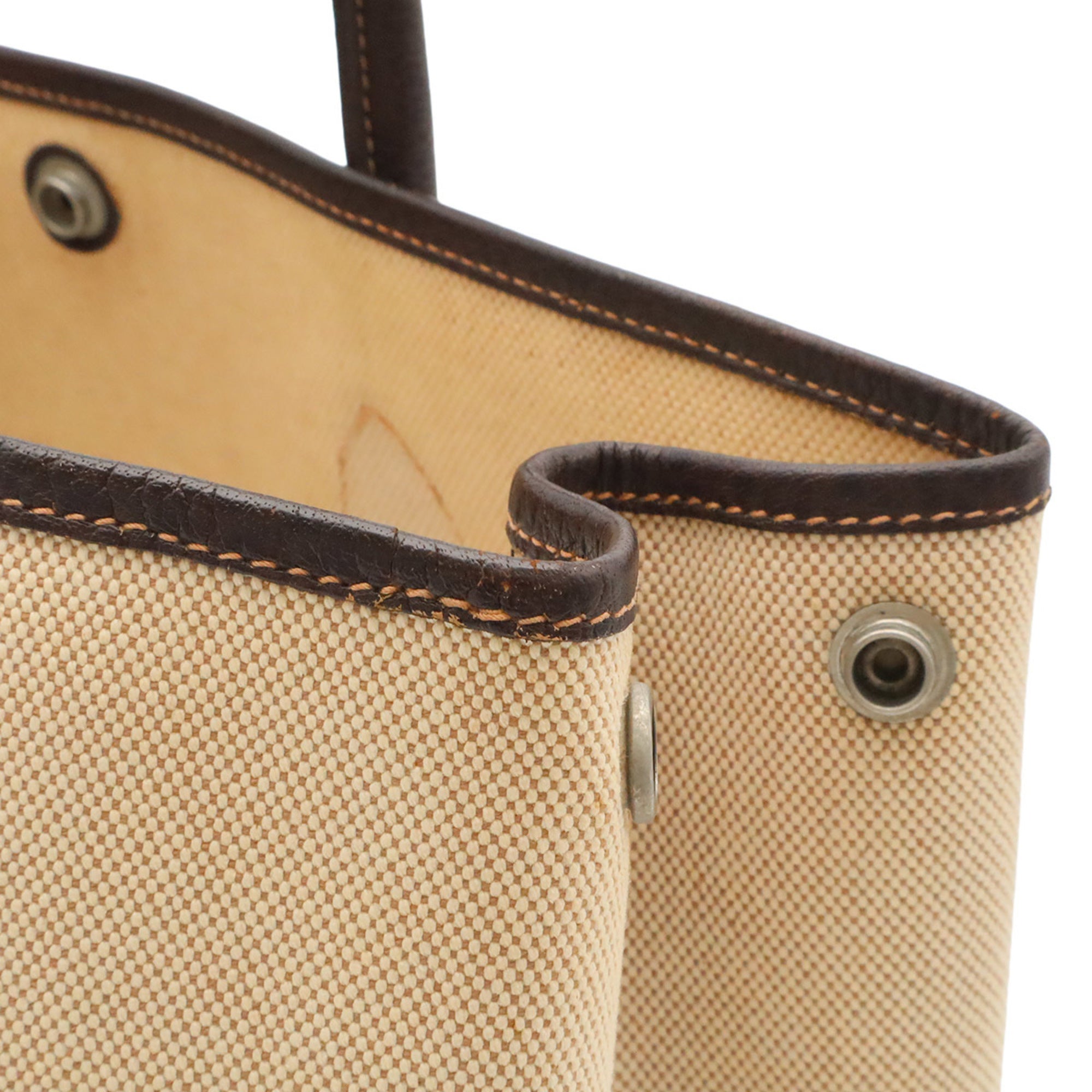 Hermes Brown Natural Toile H Shoulder Bag Tote Bag (Pre-Owned)