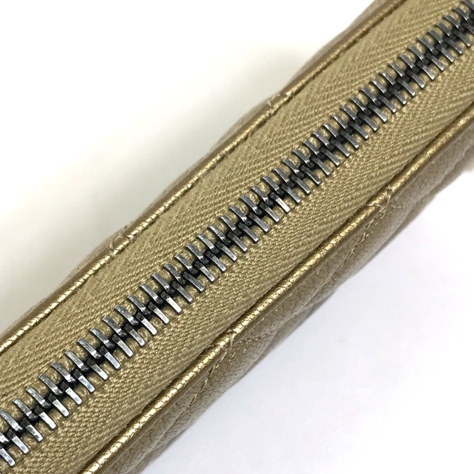 Chanel Matelasse Gold Brown Leather Long Wallet (Bi-Fold) (Pre-Owned)