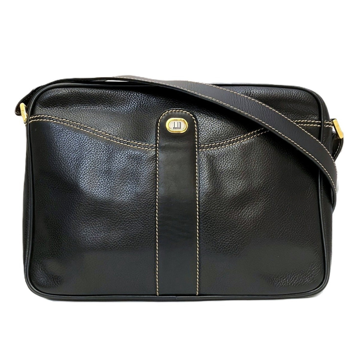 Dunhill Black Leather Shoulder Bag (Pre-Owned)